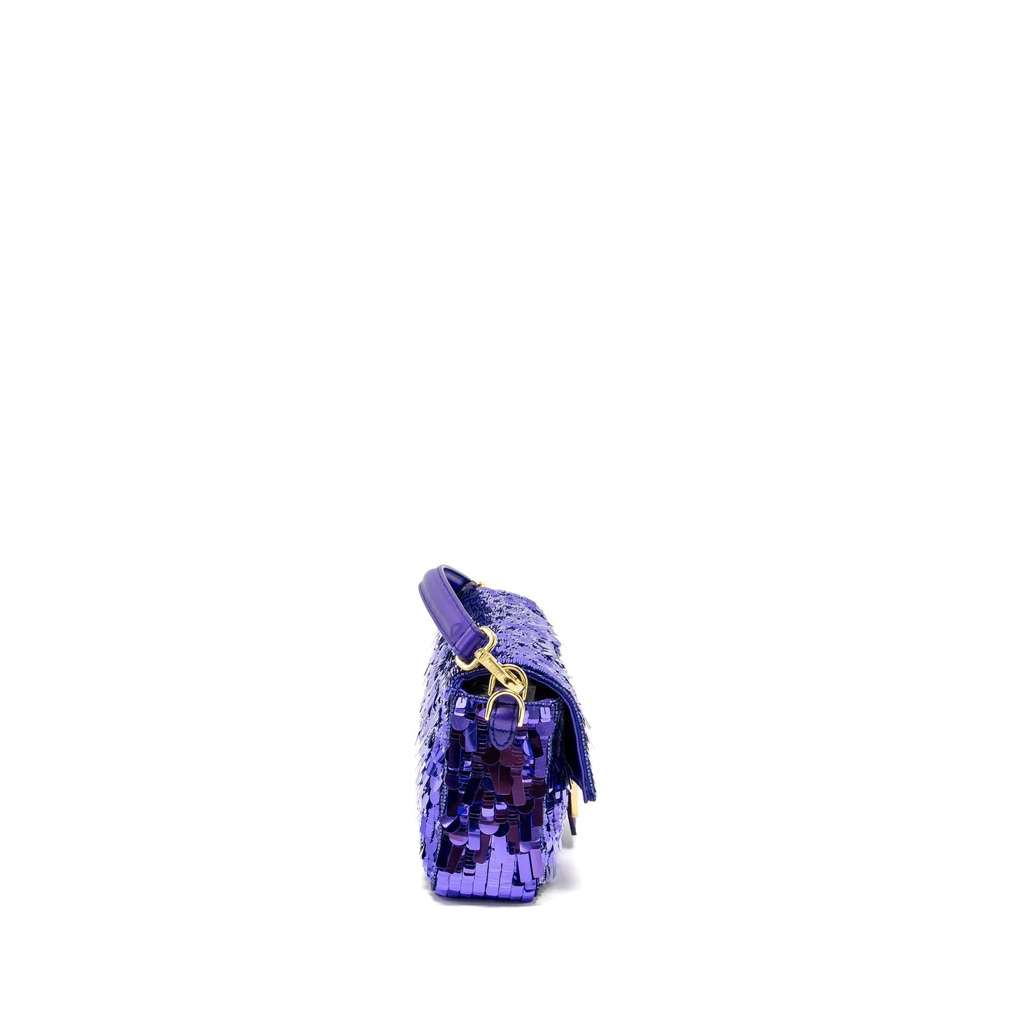 Fendi Baguette Purse Limited Edition Sequin/Leather Purple