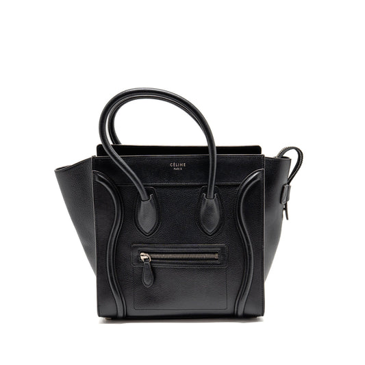 Celine Micro Luggage Purse Calfskin Black