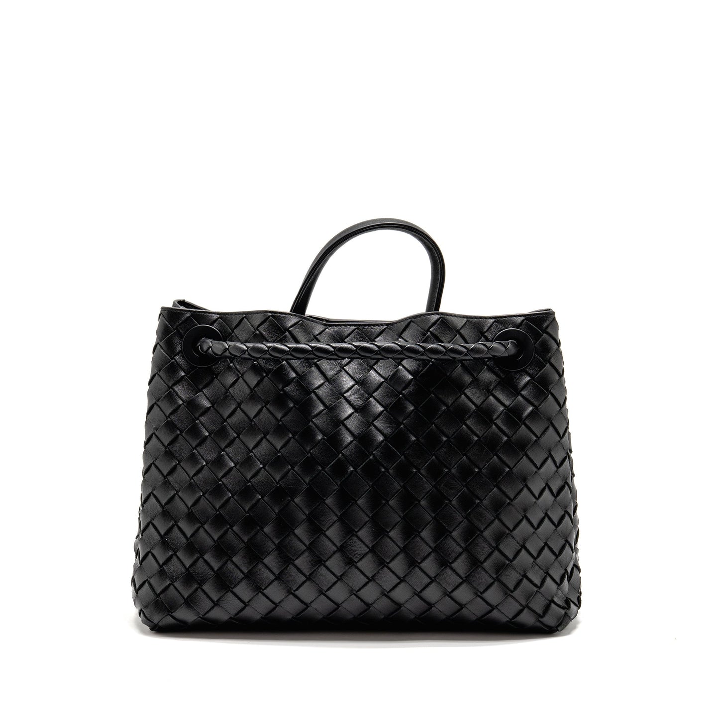 Bottega Veneta Medium Andiamo Lambskin Black
