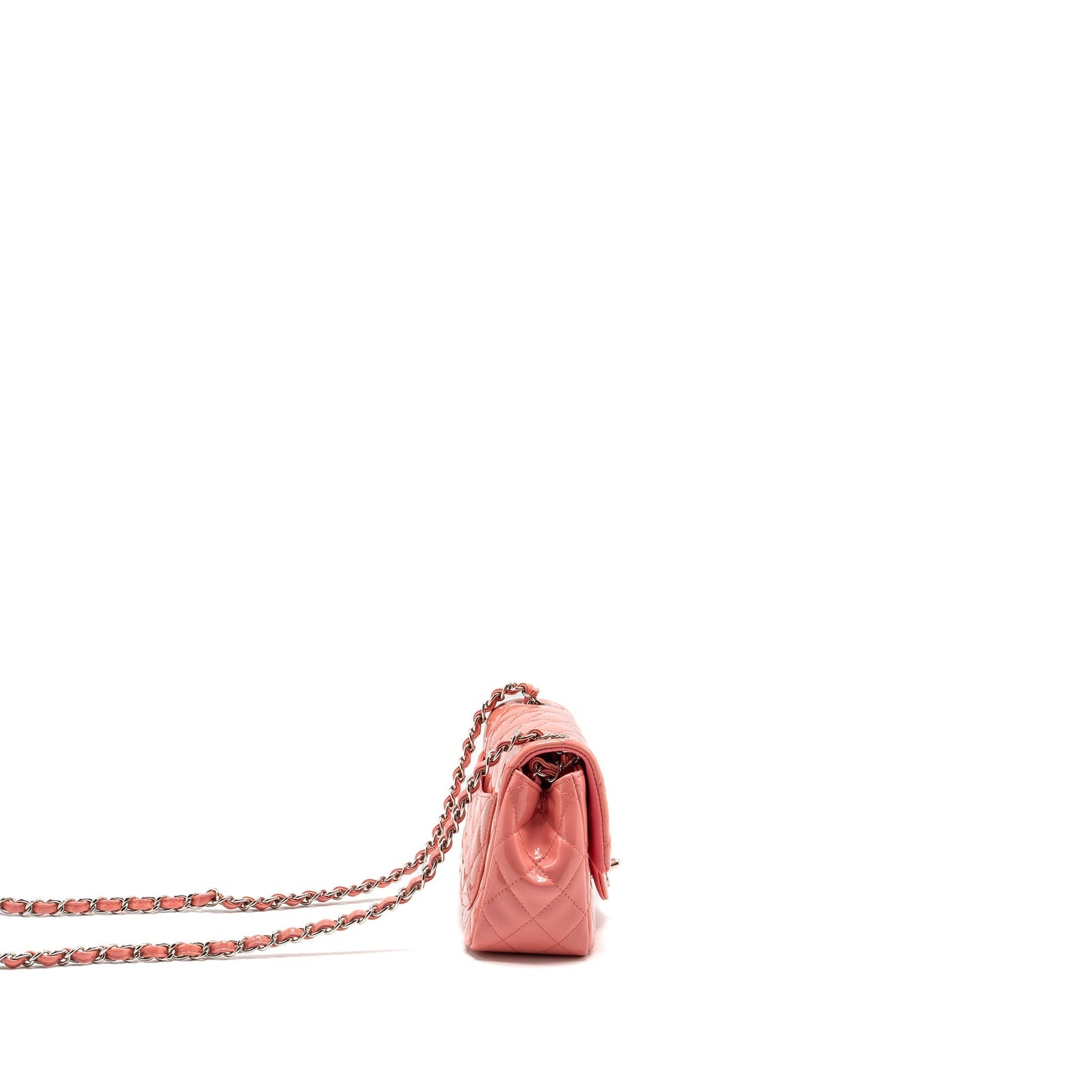 Chanel Mini Square Flap Bag Patent Pink