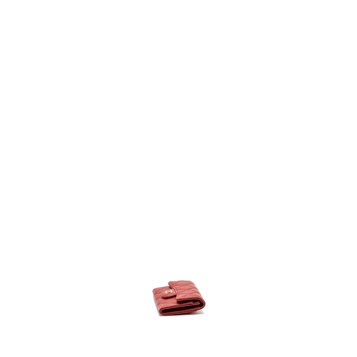 Chanel Flap Card Holder Lambskin Red