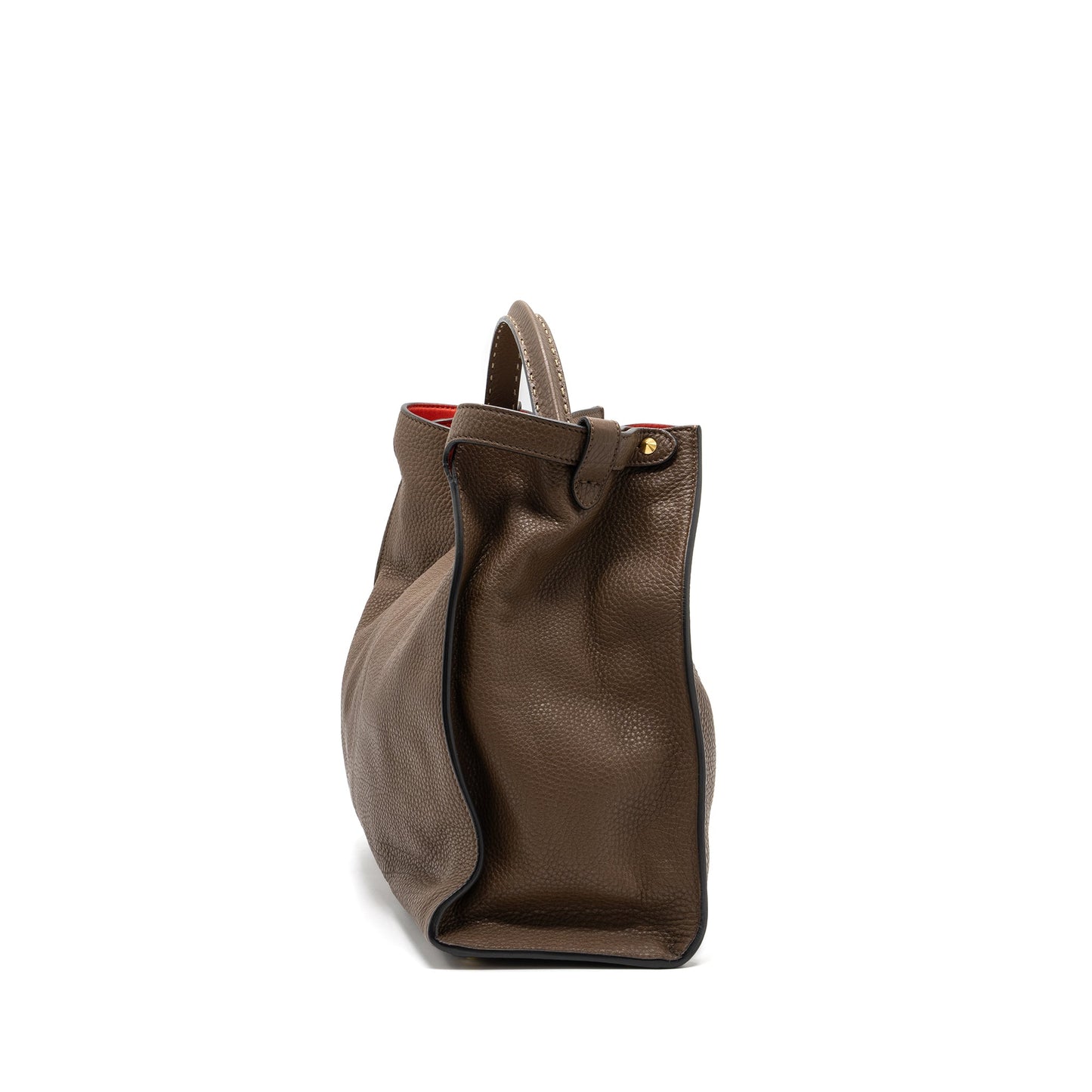 Fendi Peekaboo X-Lite Roma Amor handle Purse Calfskin Brown/Pink/Red