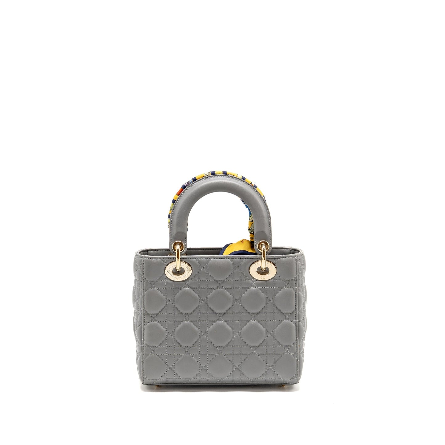 Dior Small Lady Dior My ABCDior Purse Cannage Lambskin Grey