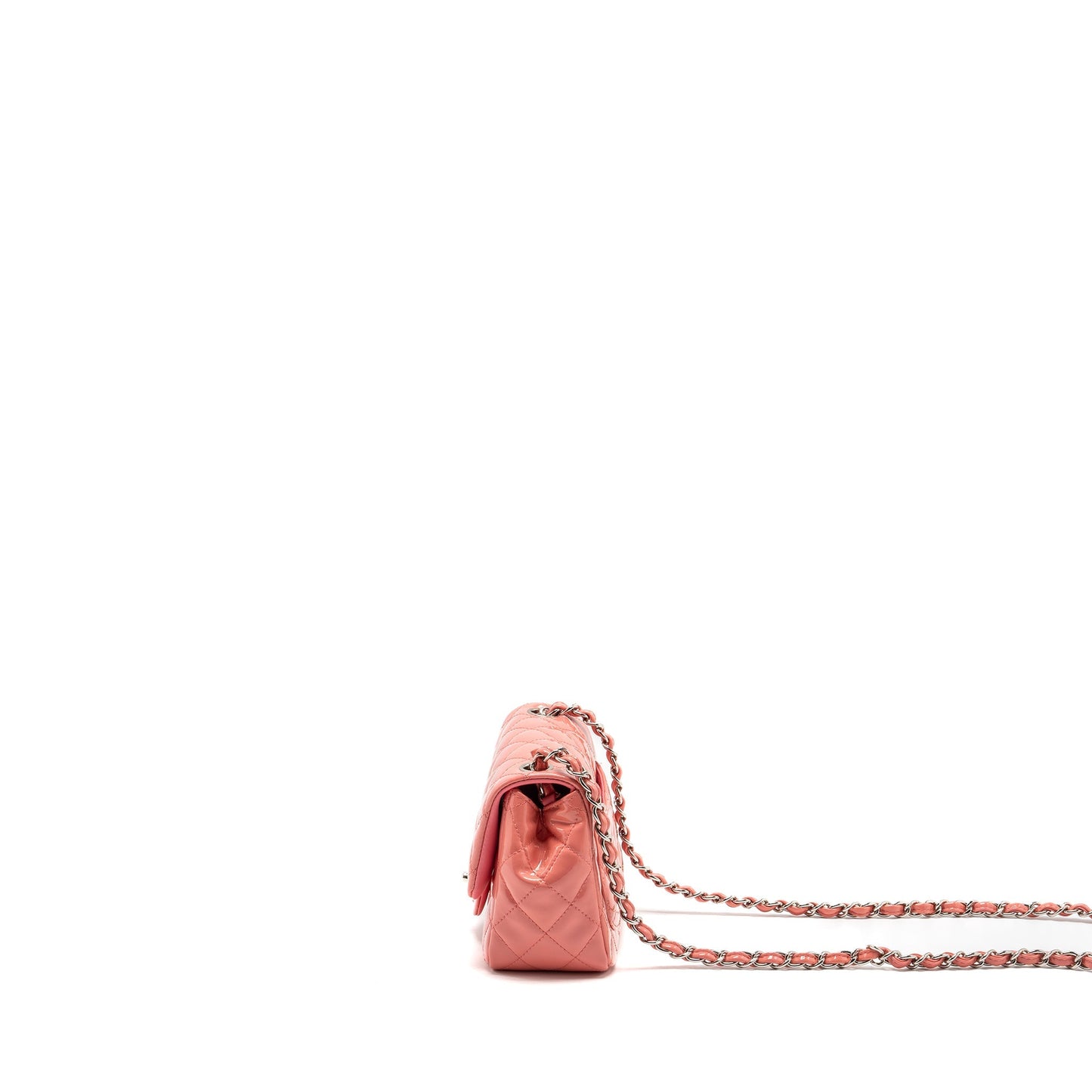 Chanel Mini Square Flap Bag Patent Pink