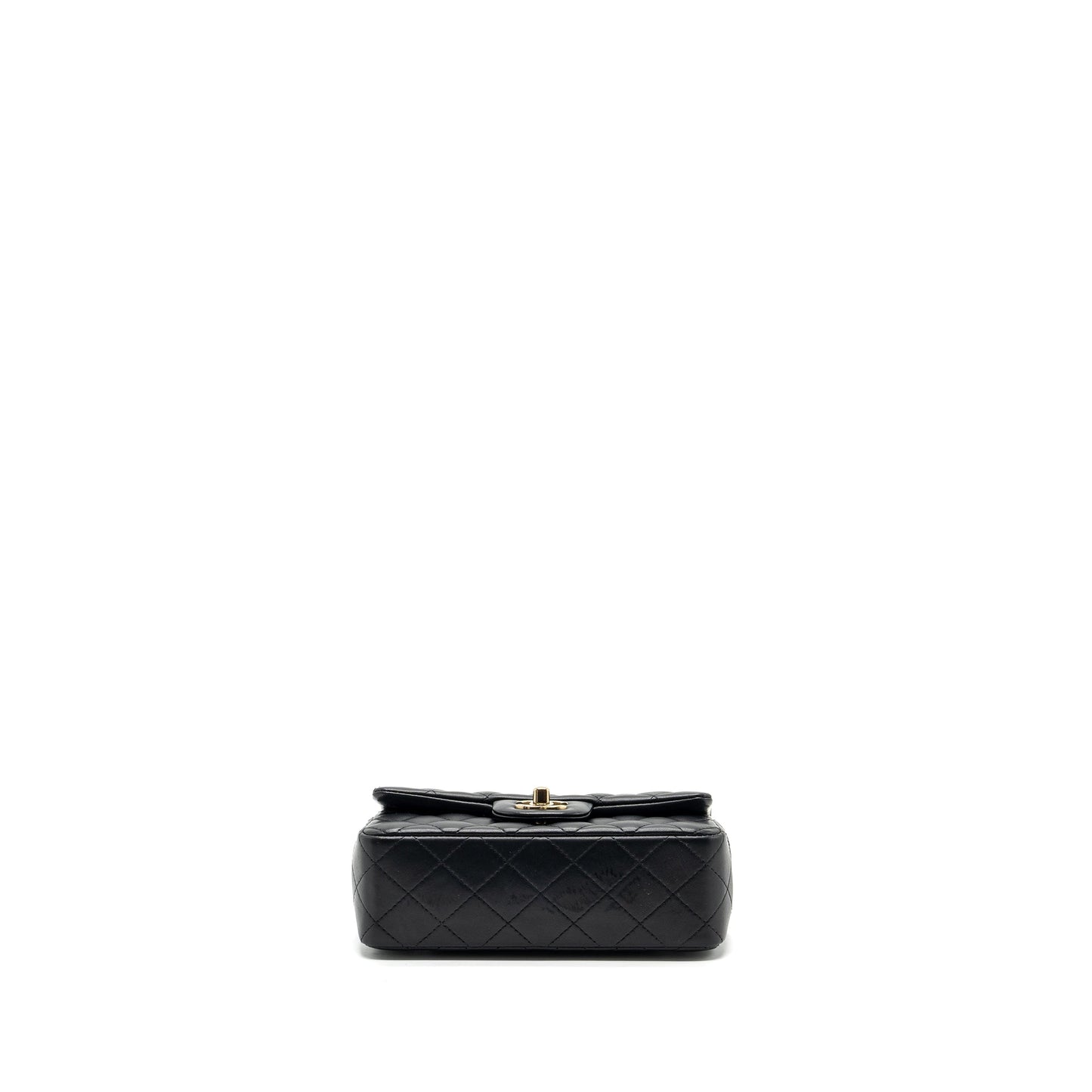 Chanel Classic Mini Rectangular Flap Bag Lambskin Black L (Microchip)