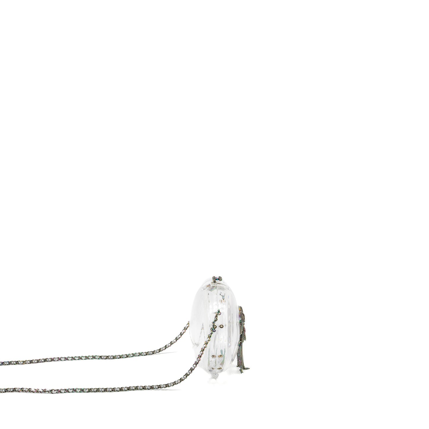 Chanel 18s Evening Bag with Detail Chains Embellished Acrylic Multicolour Hardware