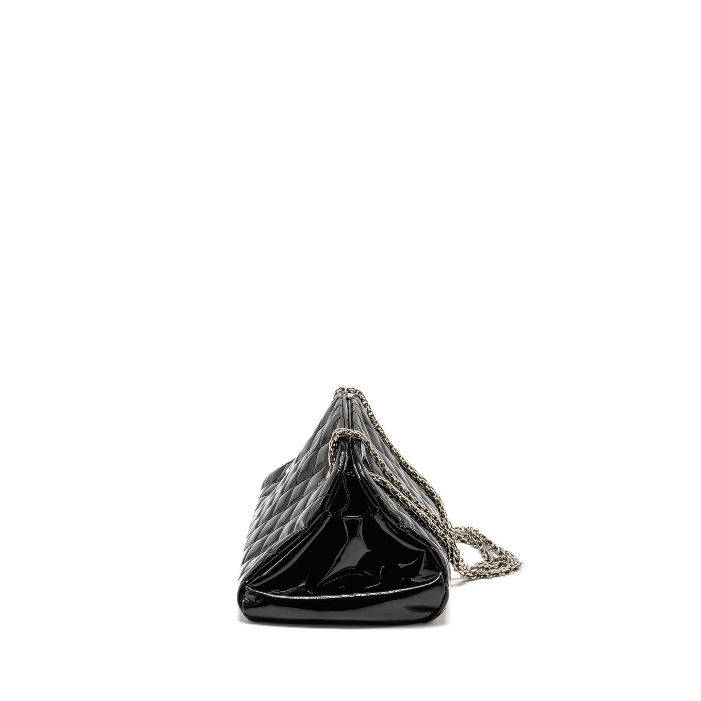 Chanel Just Mademoiselle Bowling Bag Patent Black