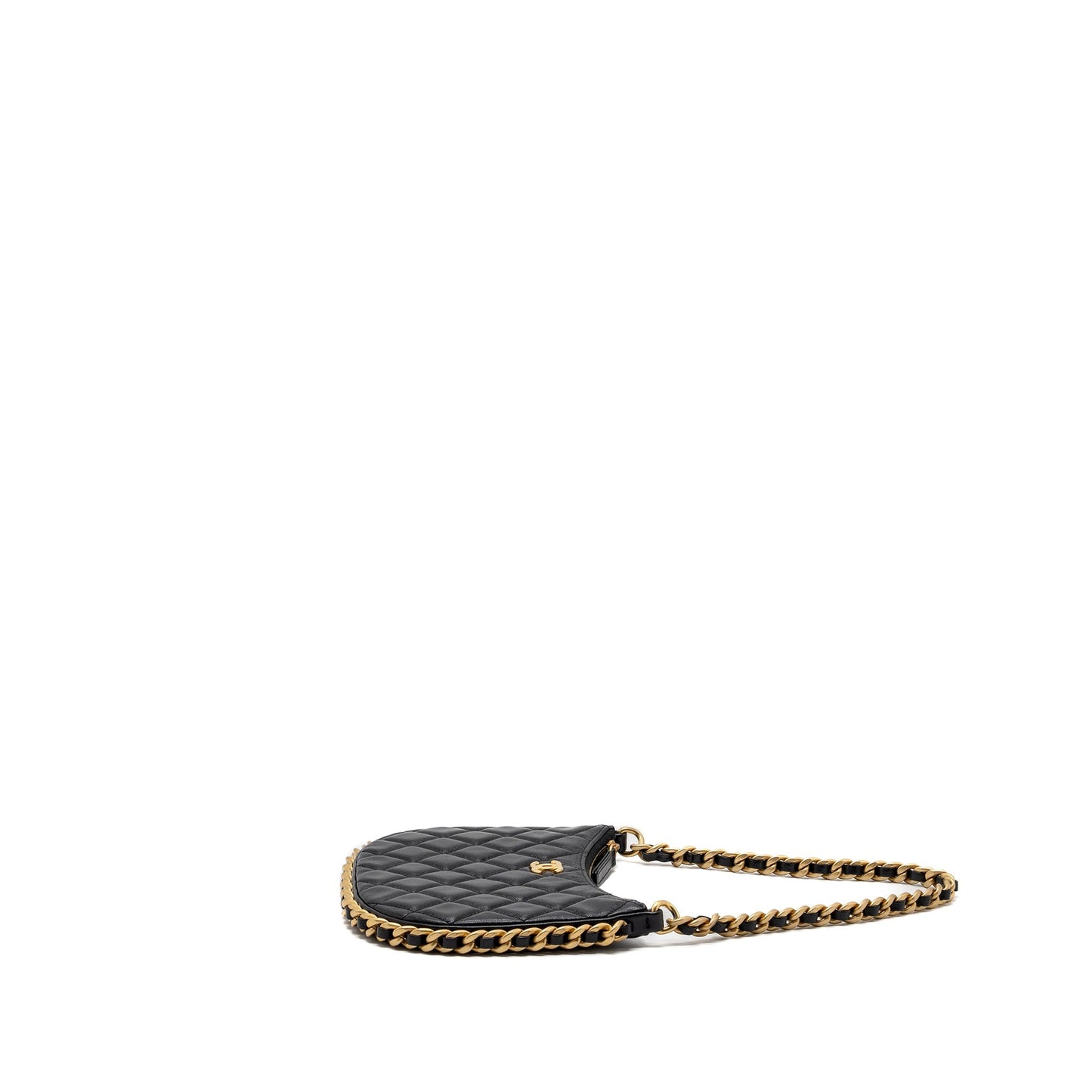 Chanel Hobo Shoulder Bag Lambskin Black (Microchip)