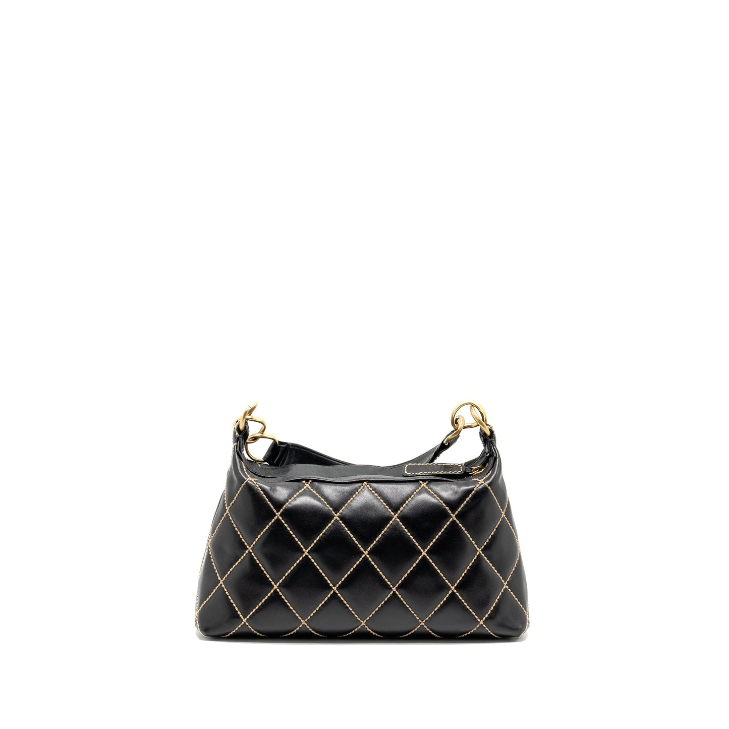 Chanel  Wild Stitch Shoulder Bag Calfskin Black