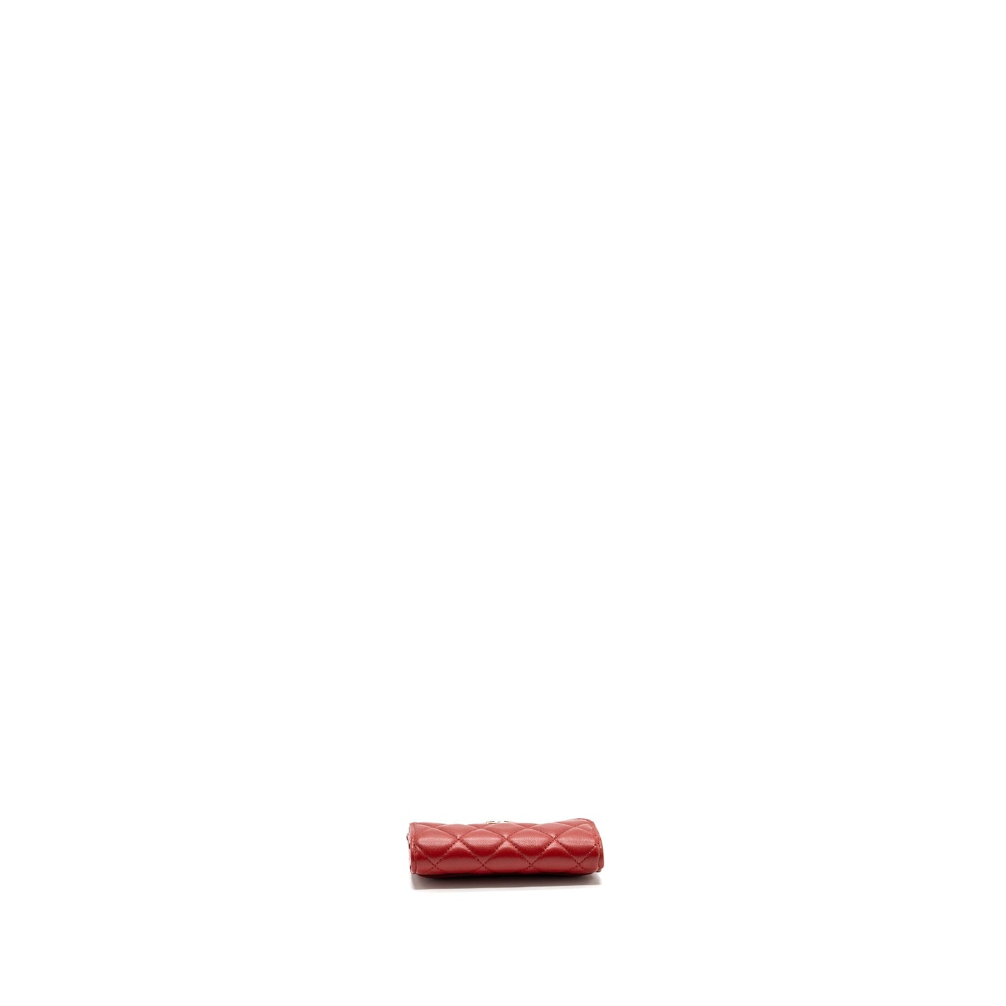 Chanel Flap Card Holder Lambskin Red