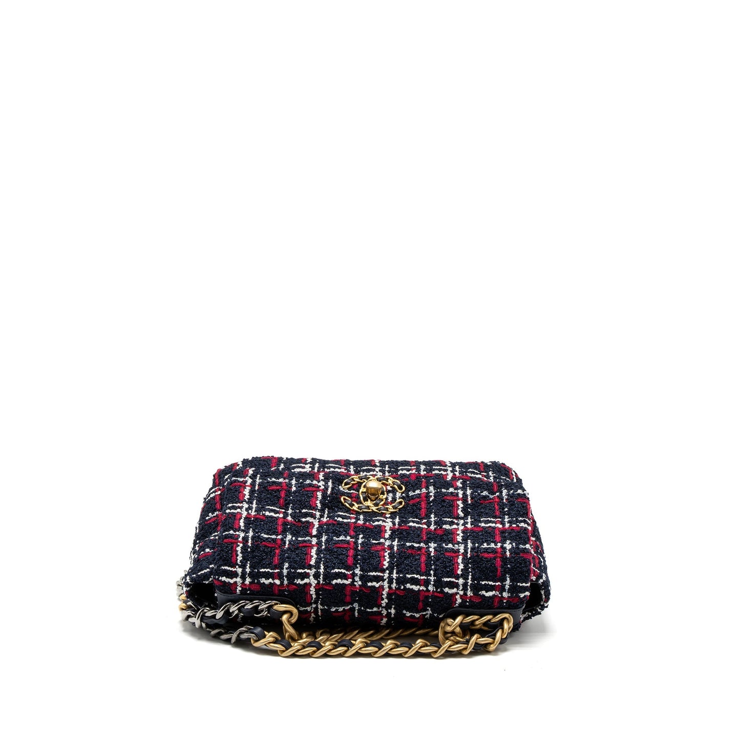 Chanel Small 19 Bag Tweed Black/Red/White Multicolour Hardware