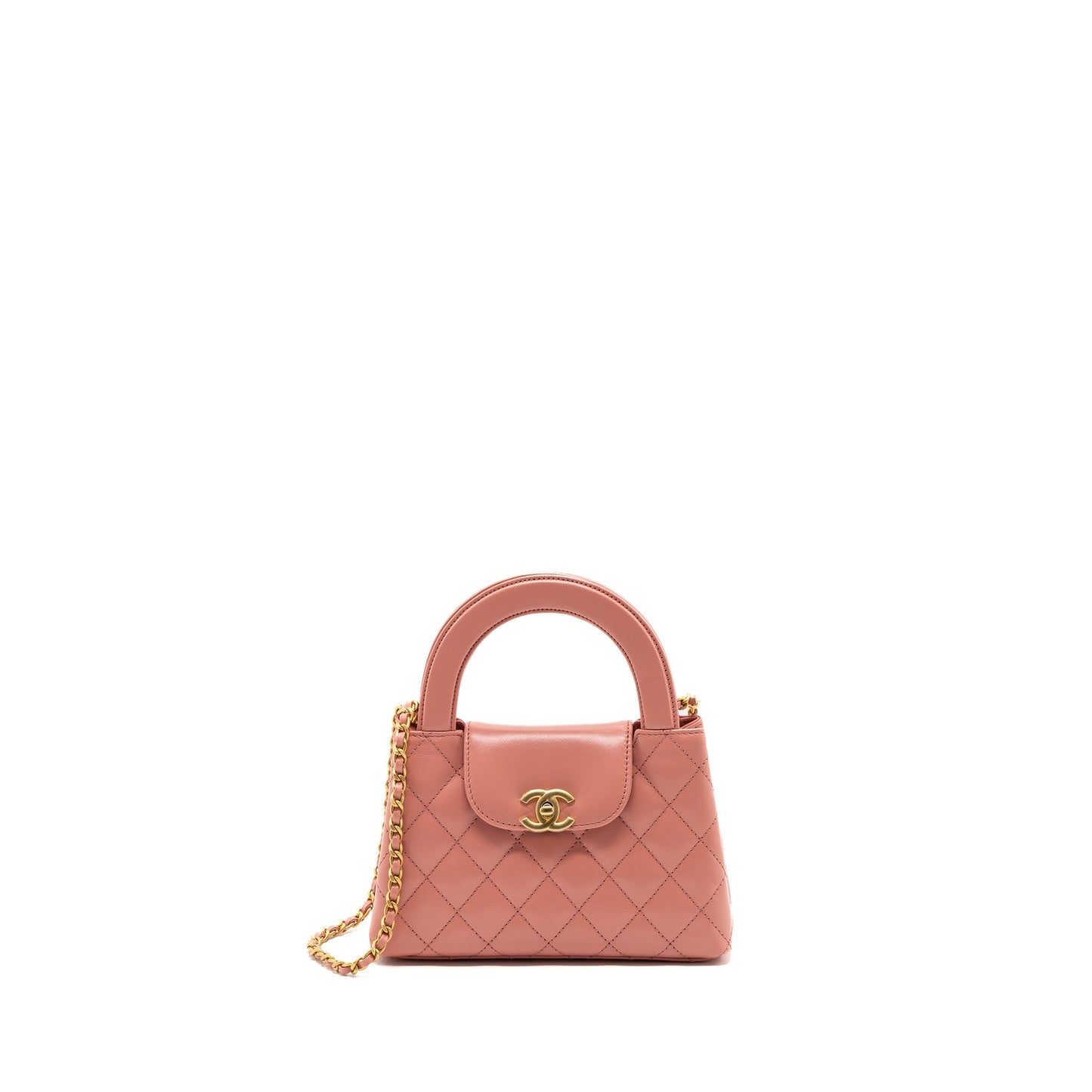 Chanel 23k Mini Shopping Tote Calfskin Pink Brushed (Microchip)