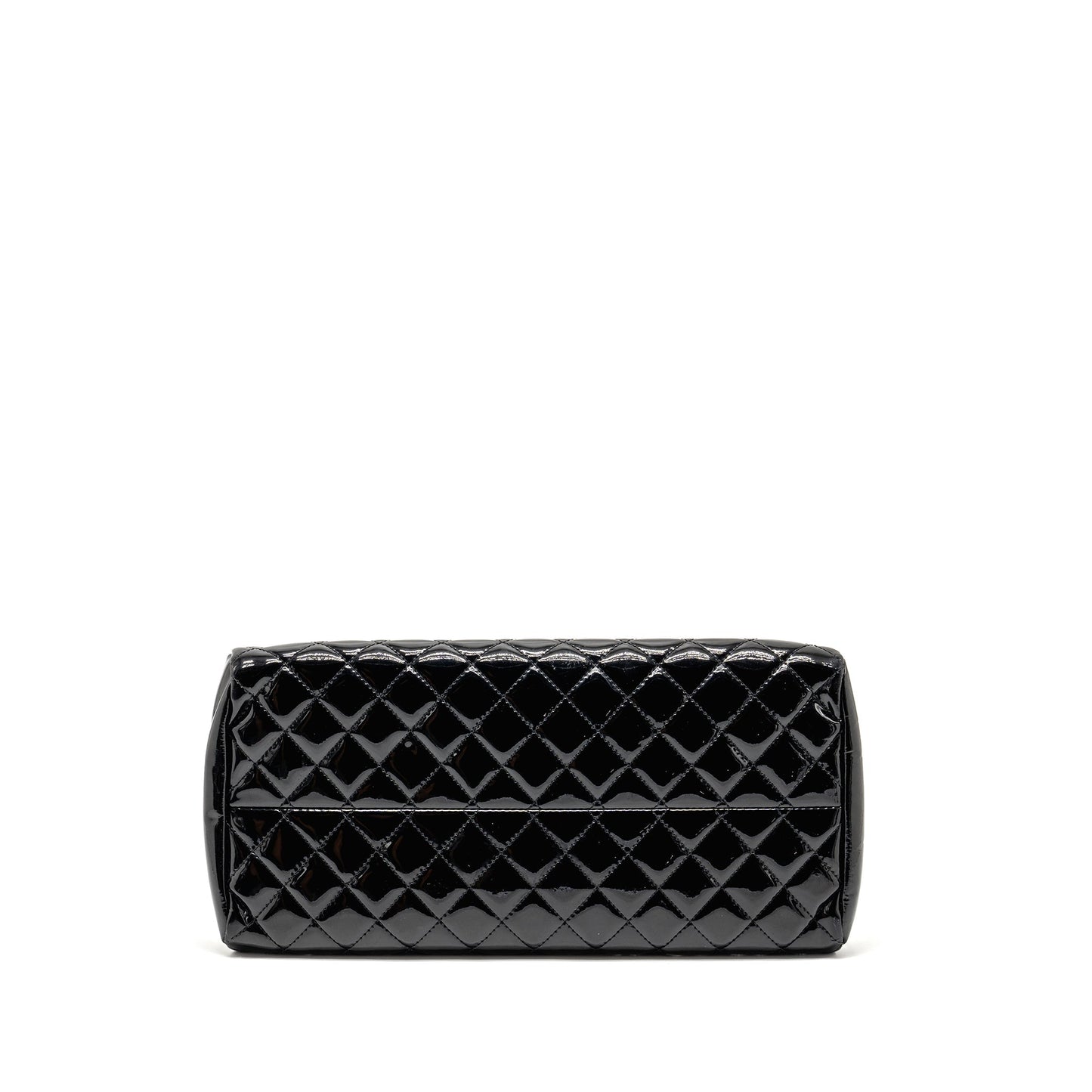 Chanel Just Mademoiselle Bowling Bag Patent Black