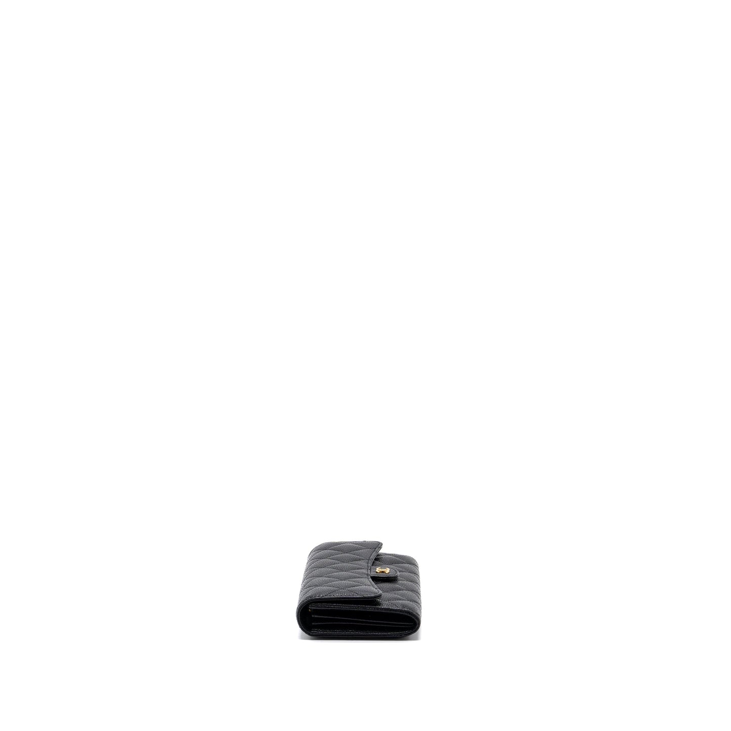 Chanel Classic flap wallet grained calfskin Black