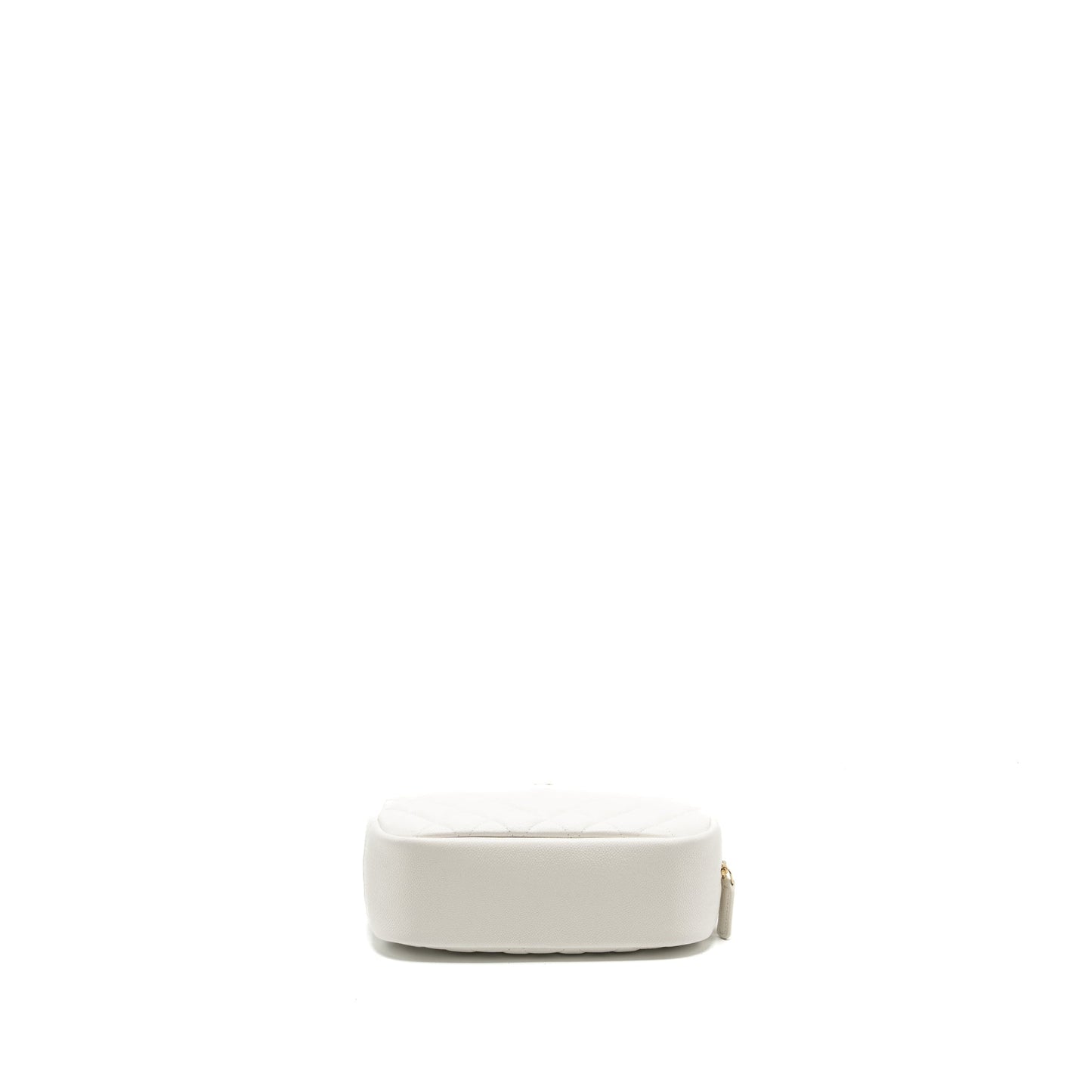 Chanel timeless classic pouch grained calfskin white L (microchip)