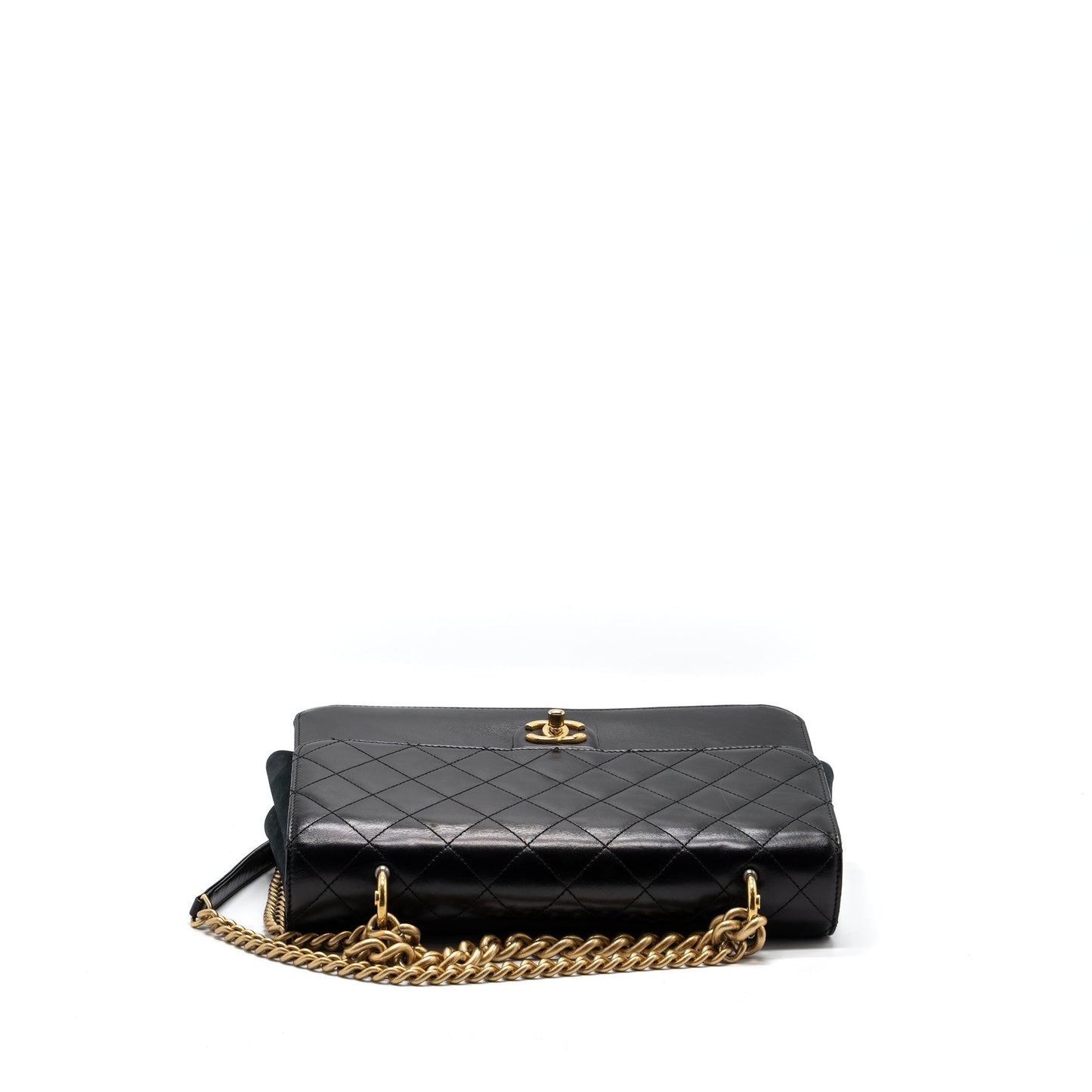 Chanel Flap Bag with chains handle calfskin black