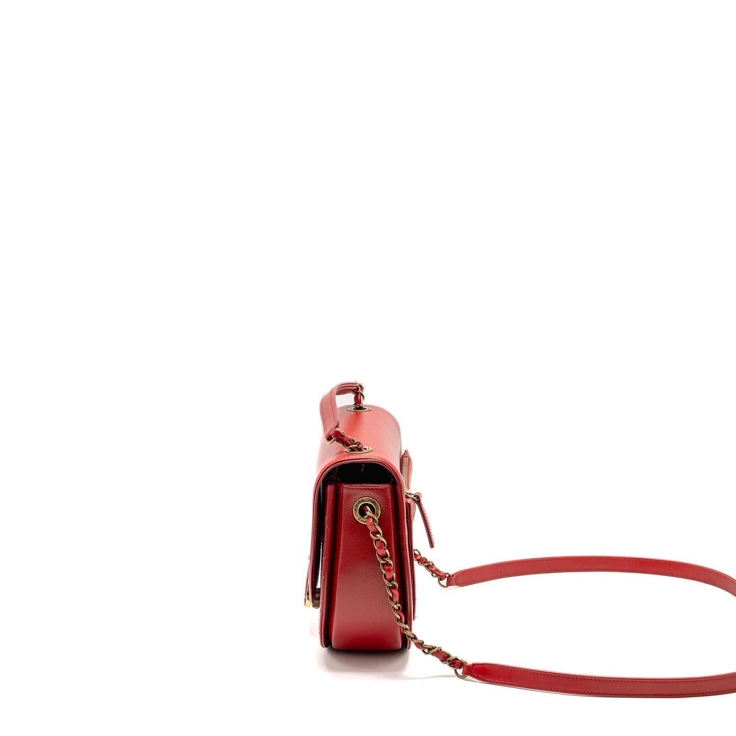 Chanel Medium Coco Curve Flap Bag Calfskin Red