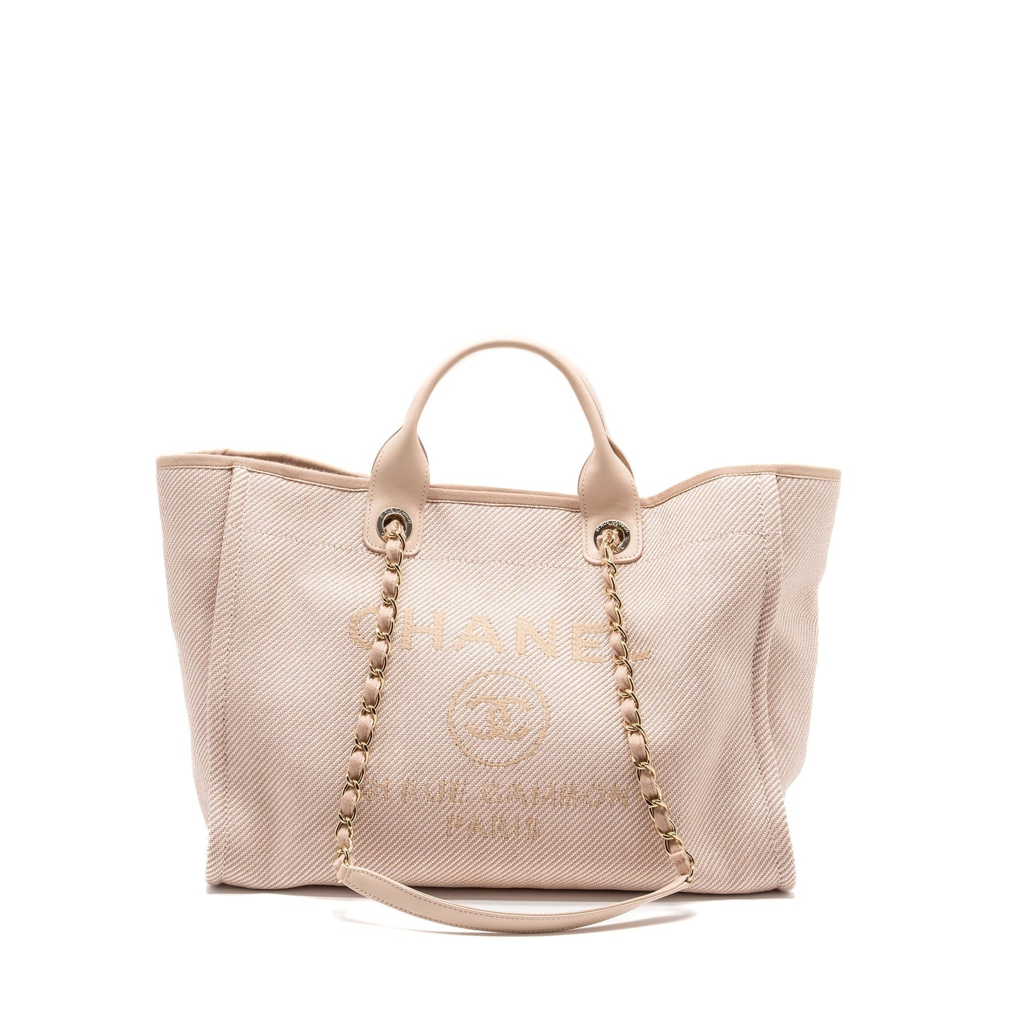 Chanel Deauville Tote Bag canvas Light Pink L