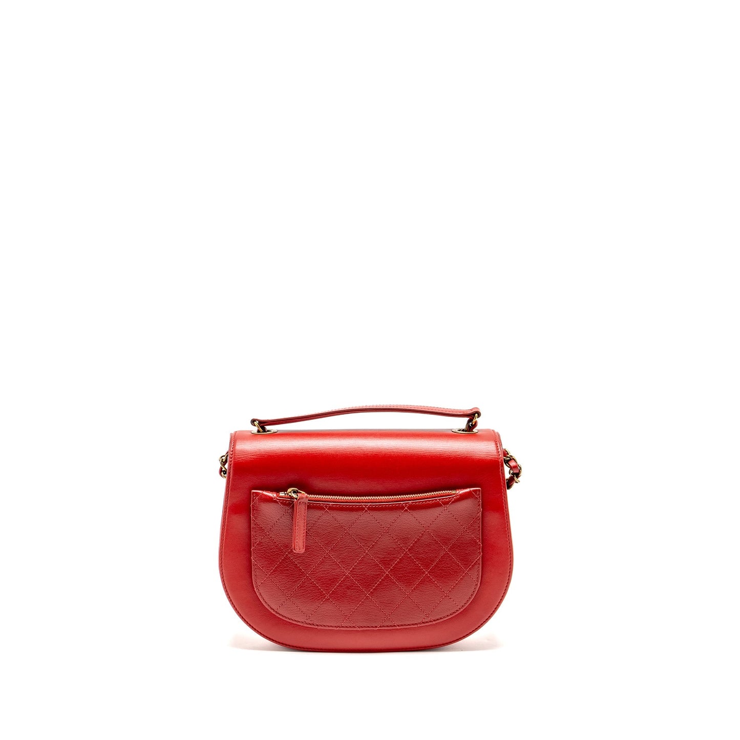 Chanel Medium Coco Curve Flap Bag Calfskin Red