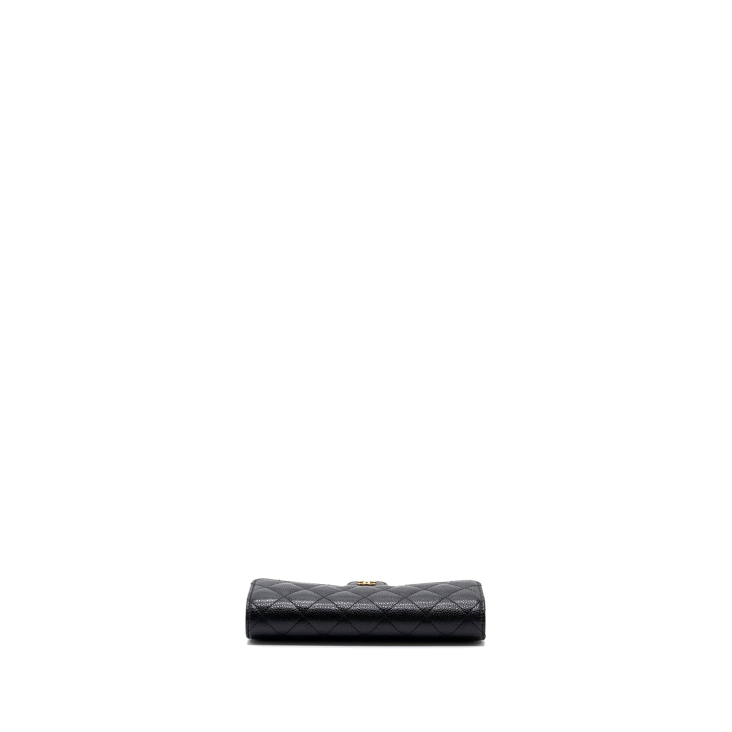 Chanel Classic flap wallet grained calfskin Black