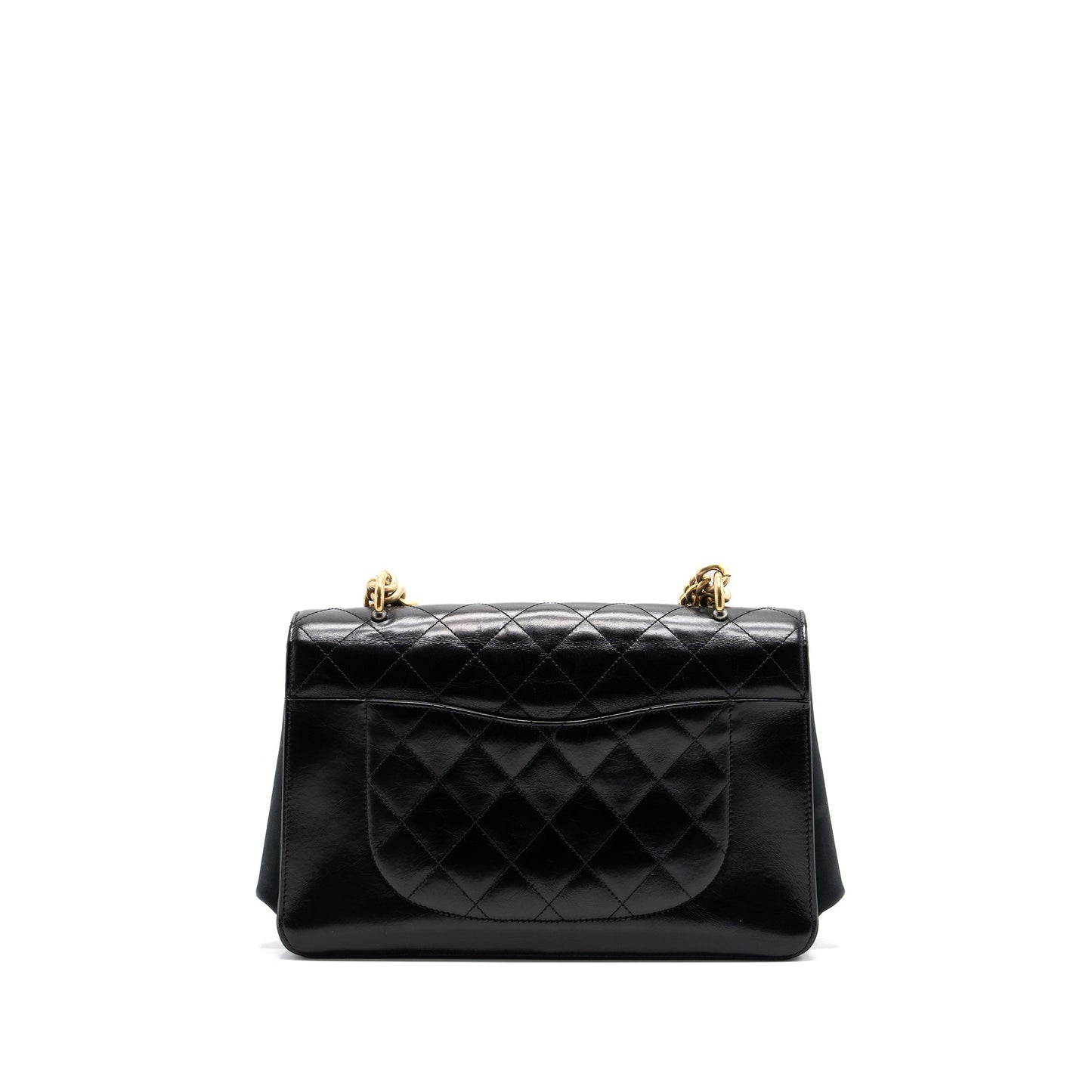 Chanel Flap Bag with chains handle calfskin black