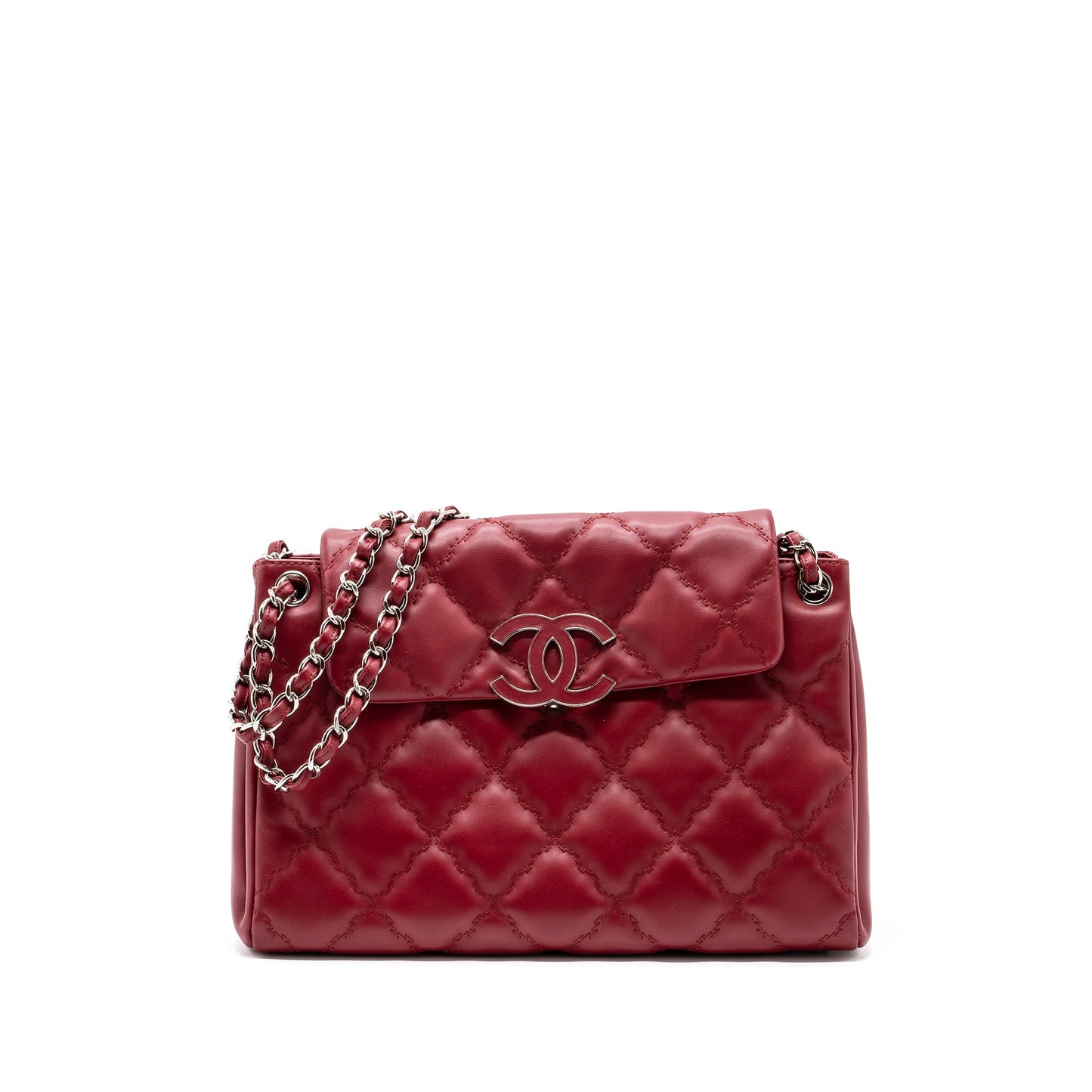 Chanel Hampton Tote Bag Calfskin Red