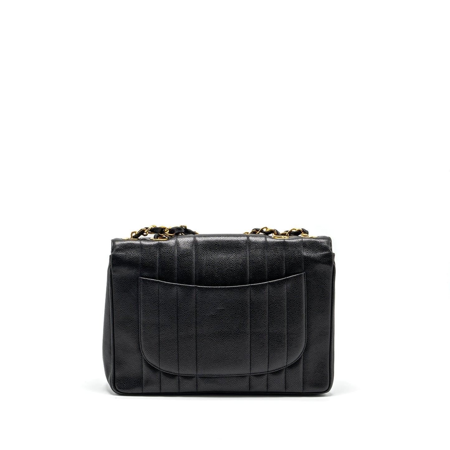Chanel  Vertical Jumbo Flap Bag Caviar Black