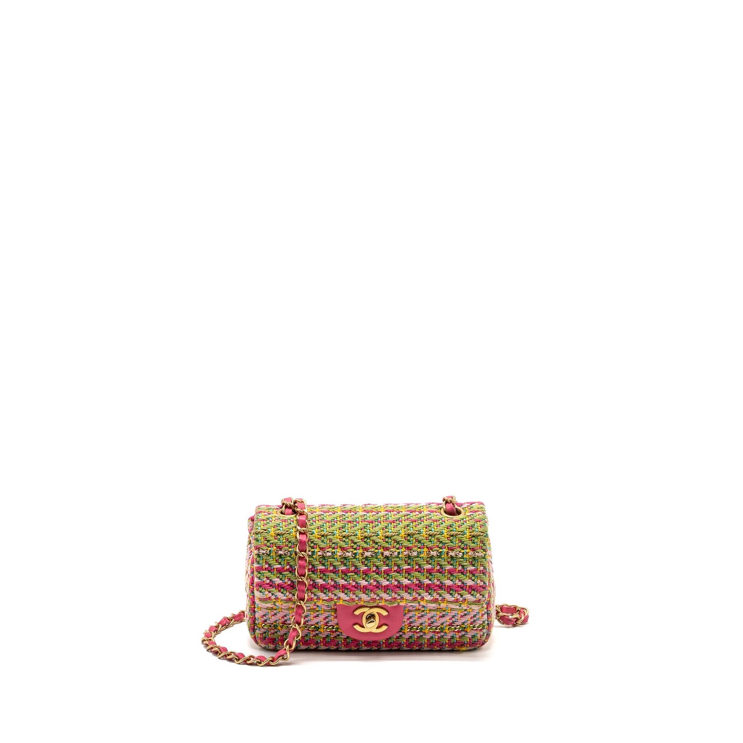 Chanel 21C Mini Rectangular Flap Bag Tweed Multicolour