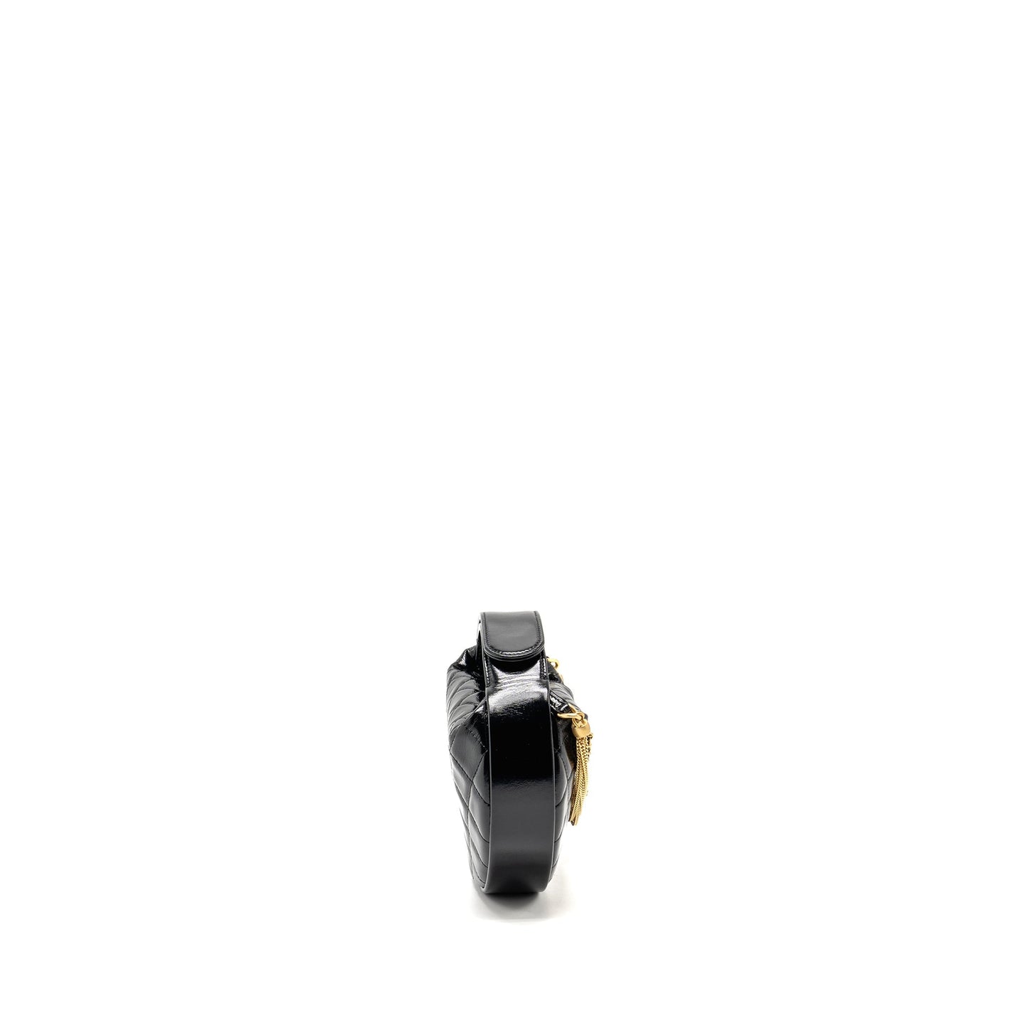 Chanel 21A Round Clutch with Detail Chain Calfskin Black (microchip)
