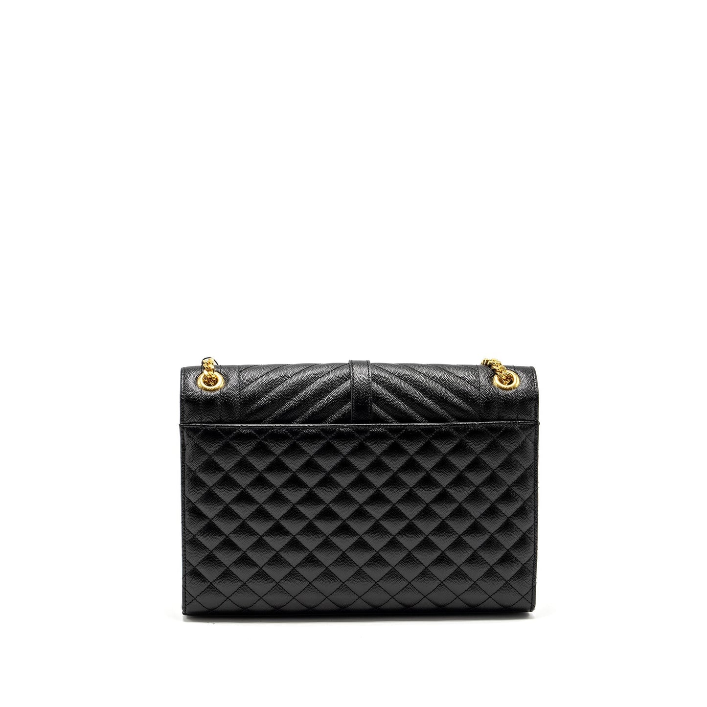 Saint Laurent Large Envelope Purse Calfskin Black