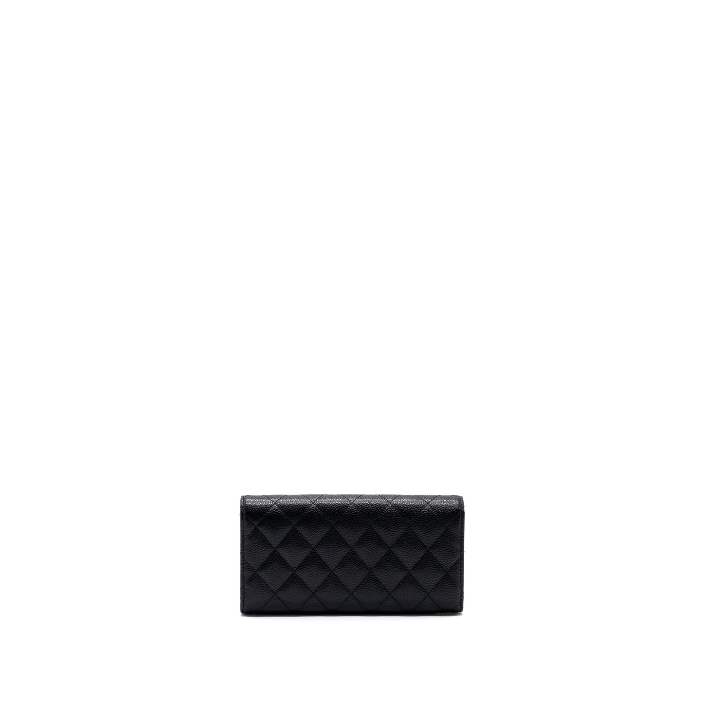 Chanel Classic flap wallet grained calfskin Black