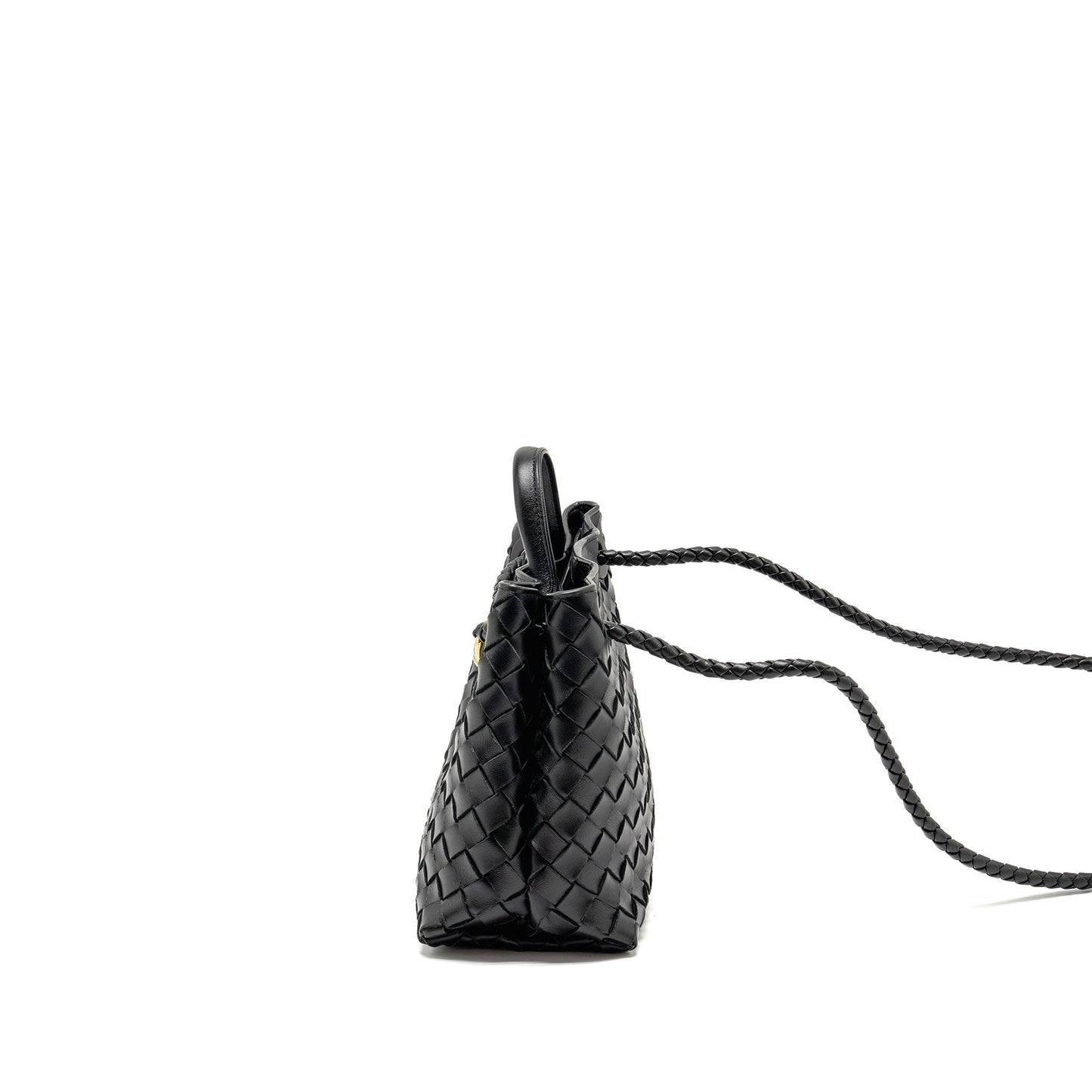 Bottega Veneta Small Andiamo Purse Lambskin Black