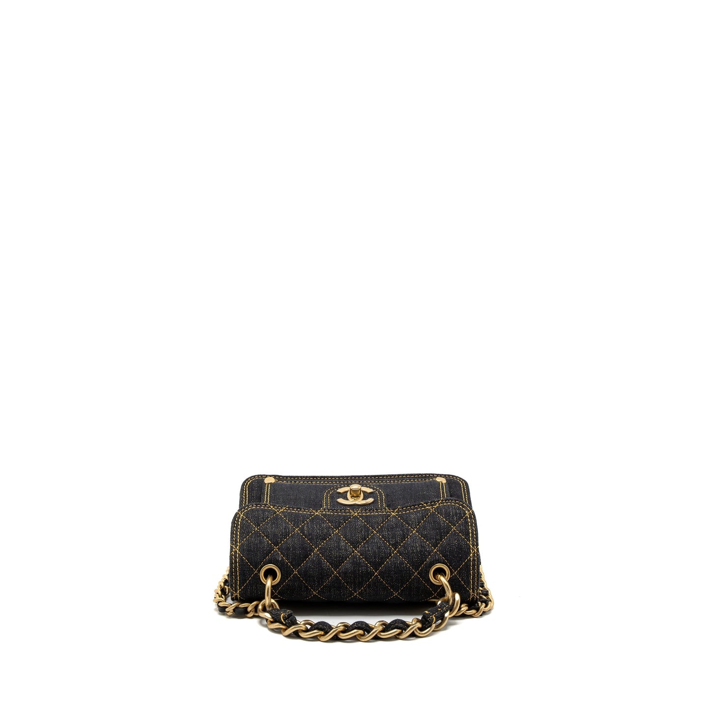 Chanel 23S Flap Bag Denim Dark Blue Brushed  (Microchip)