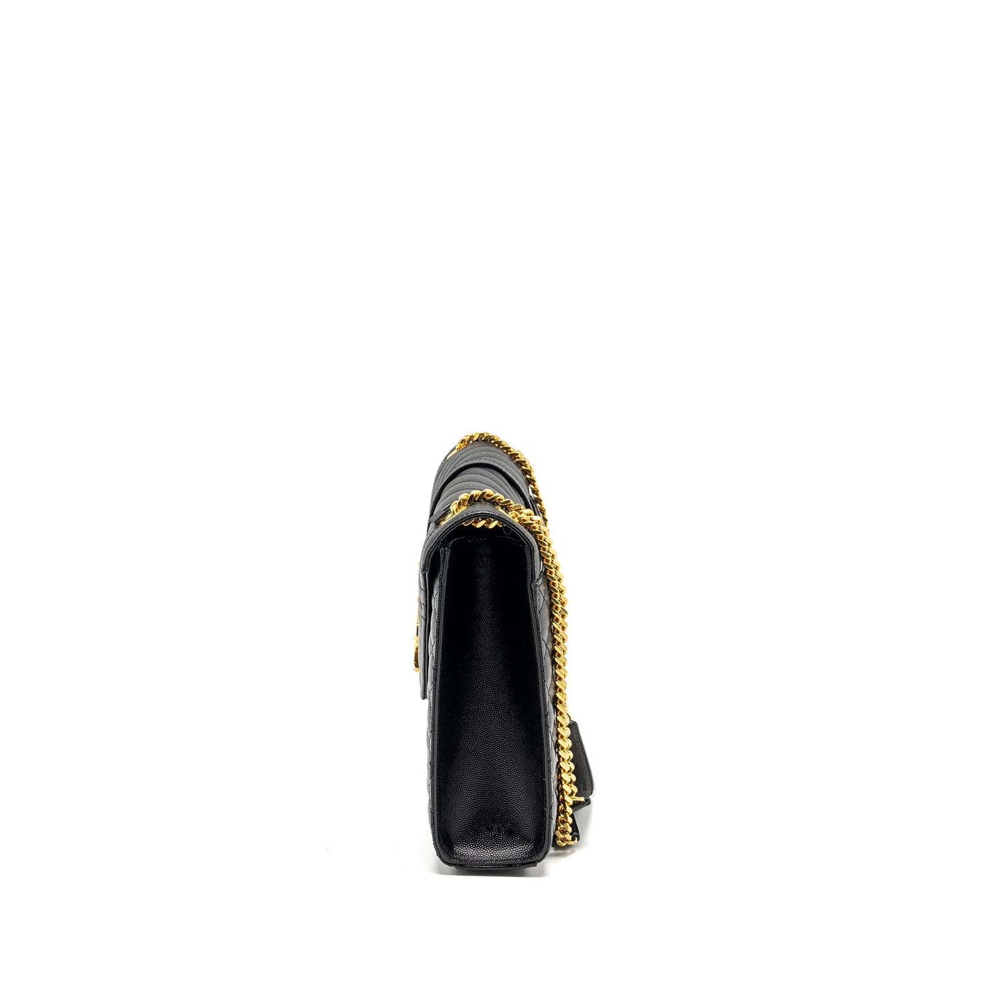 Saint Laurent Large Envelope Purse Calfskin Black