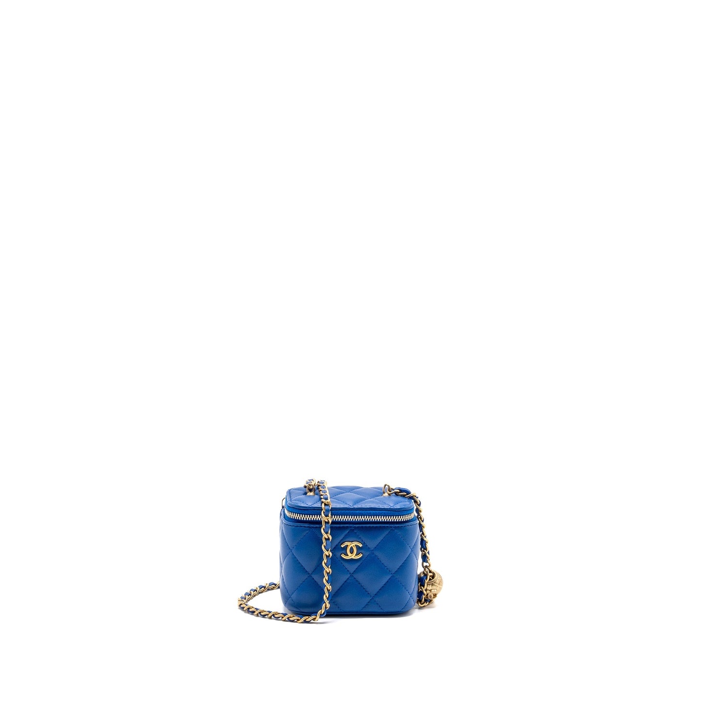 Chanel Pearl Crush Mini Vanity Lambskin Blue (microchip)