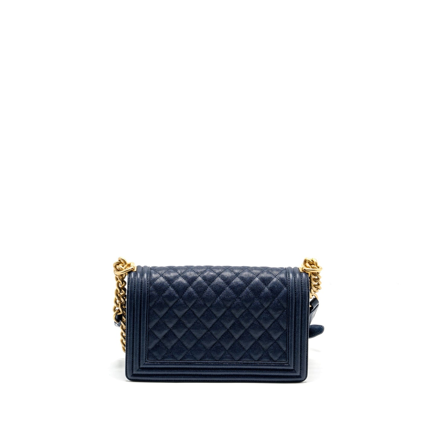 Chanel Medium boy bag caviar navy