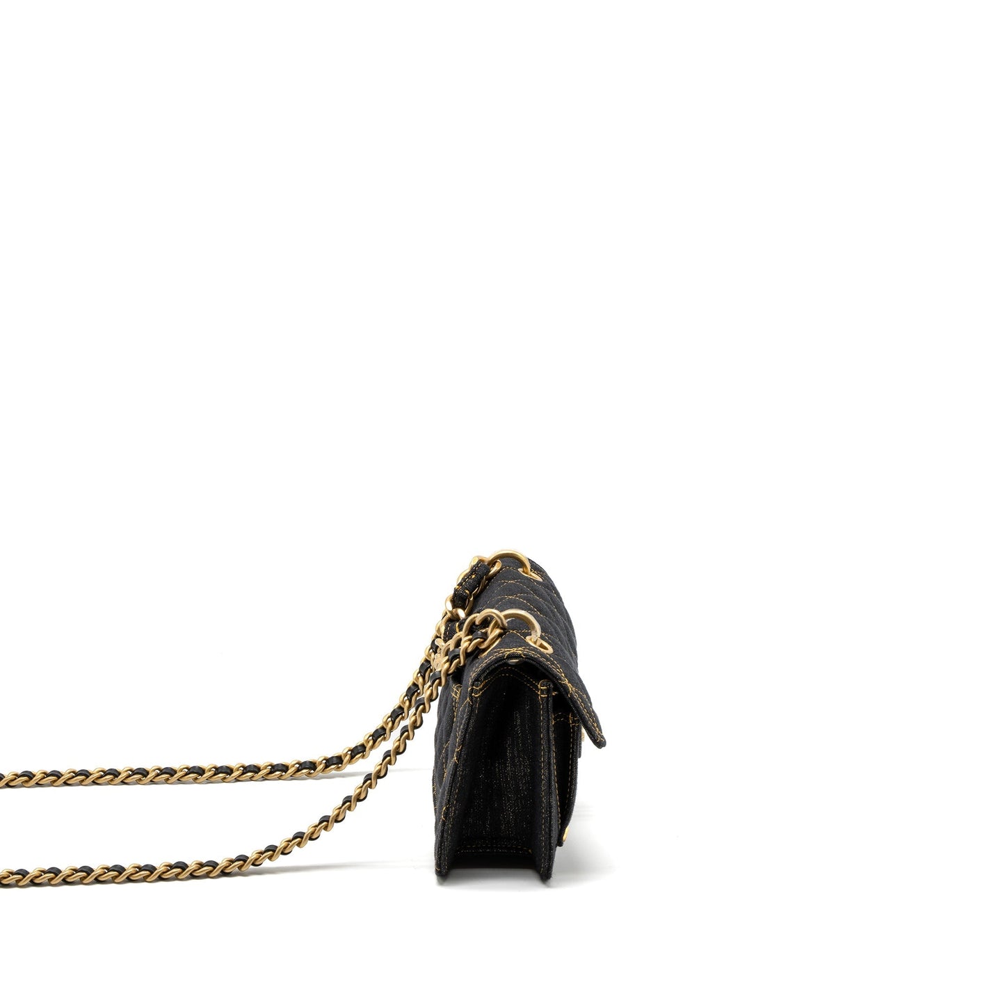 Chanel 23S Flap Bag Denim Dark Blue Brushed  (Microchip)