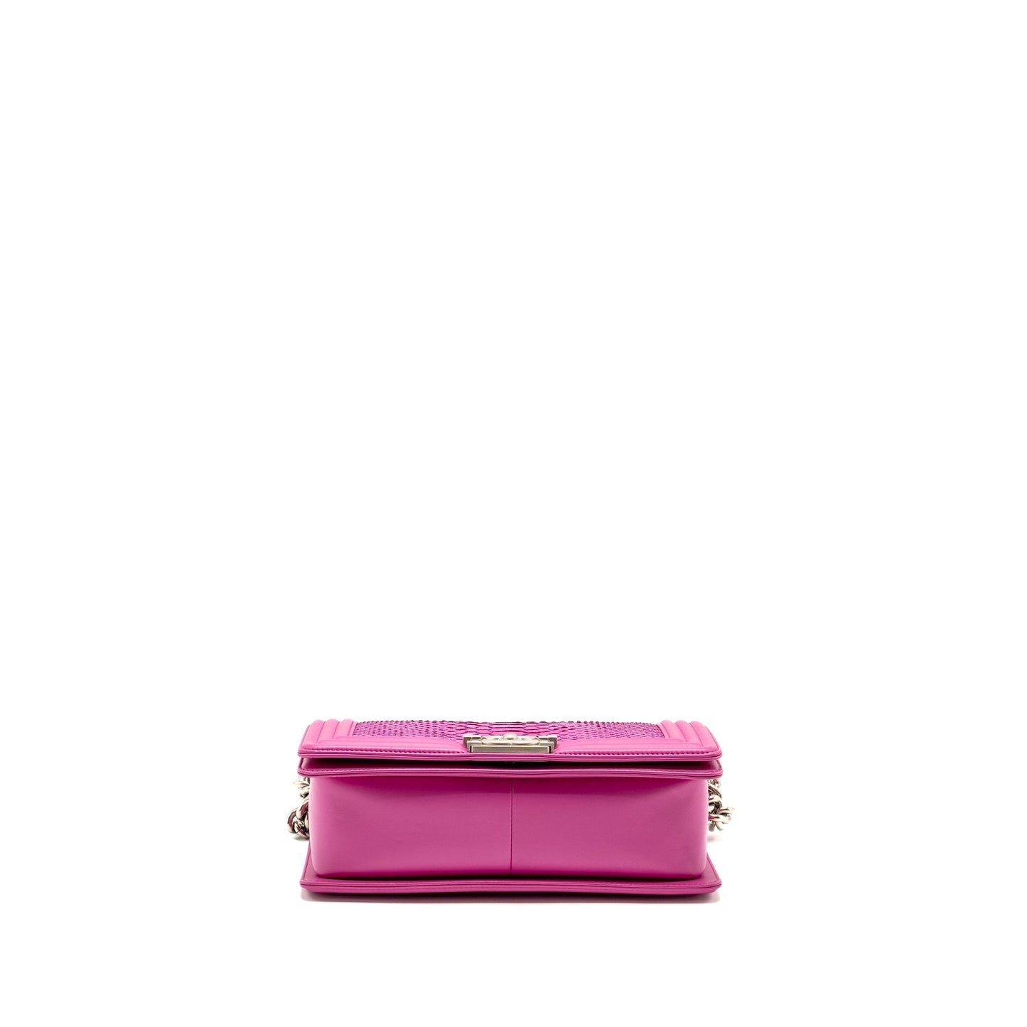 Chanel Medium Boy Flap Bag Python Pink Brushed