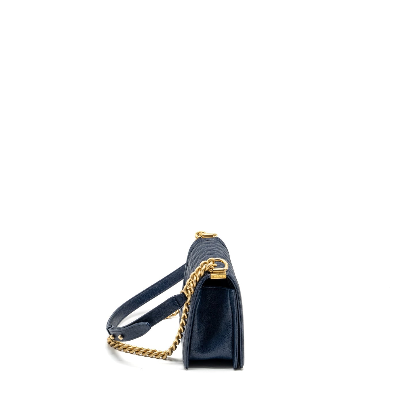 Chanel Medium boy bag caviar navy