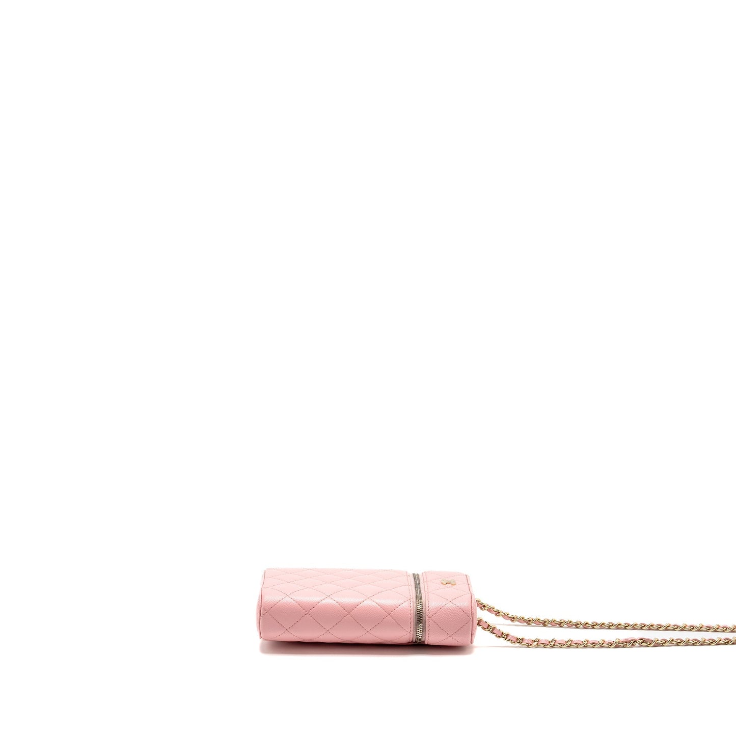Chanel Vanity Phone Holder With Chain Caviar Pink L