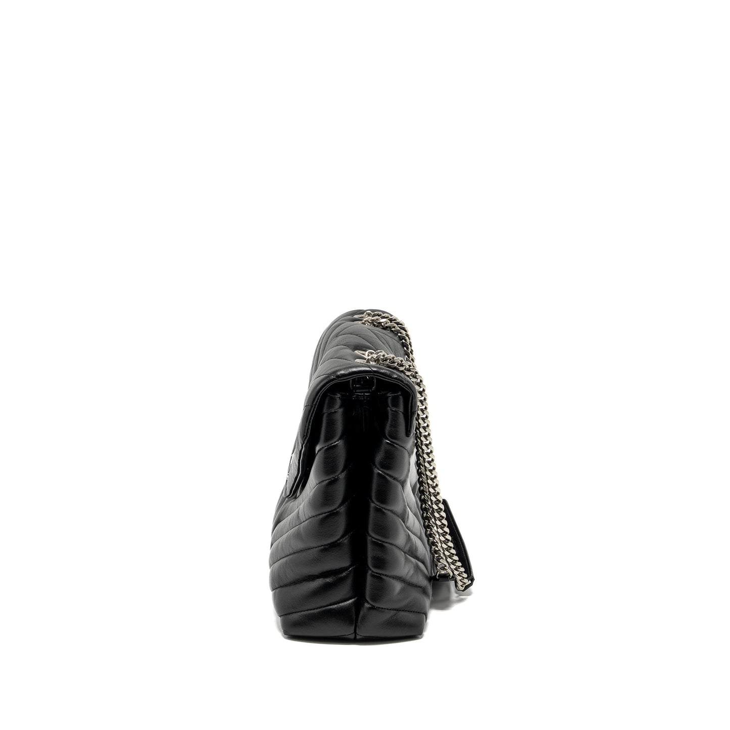 Saint Laurent / Medium Lou Lou Purse Calfskin Black Ruthenium Hardware