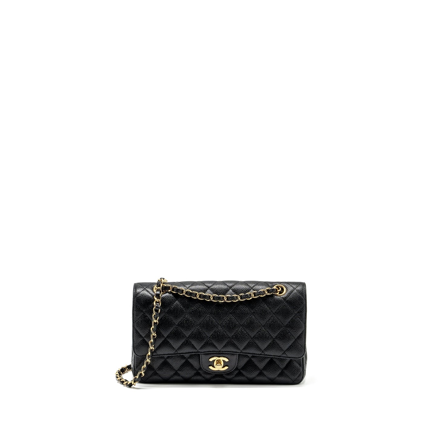 Chanel Medium Classic double flap bag caviar black