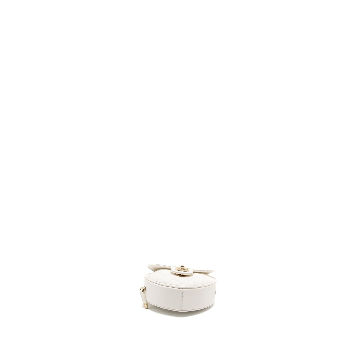 Chanel 22S Small Heart Bag Lambskin White L