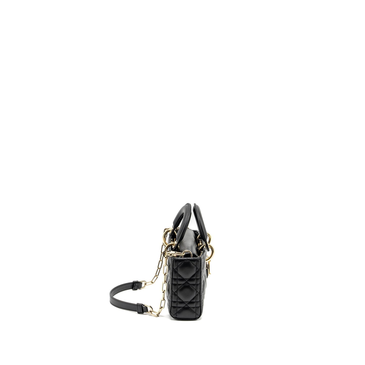 Dior lady D-Joy Small Purse Lambskin Black