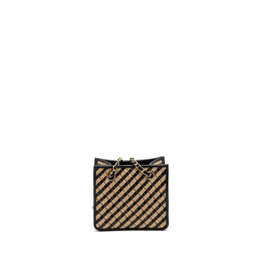 Chanel Urban Jungle Bucket Bag Raffia/Leather Black/Beige L
