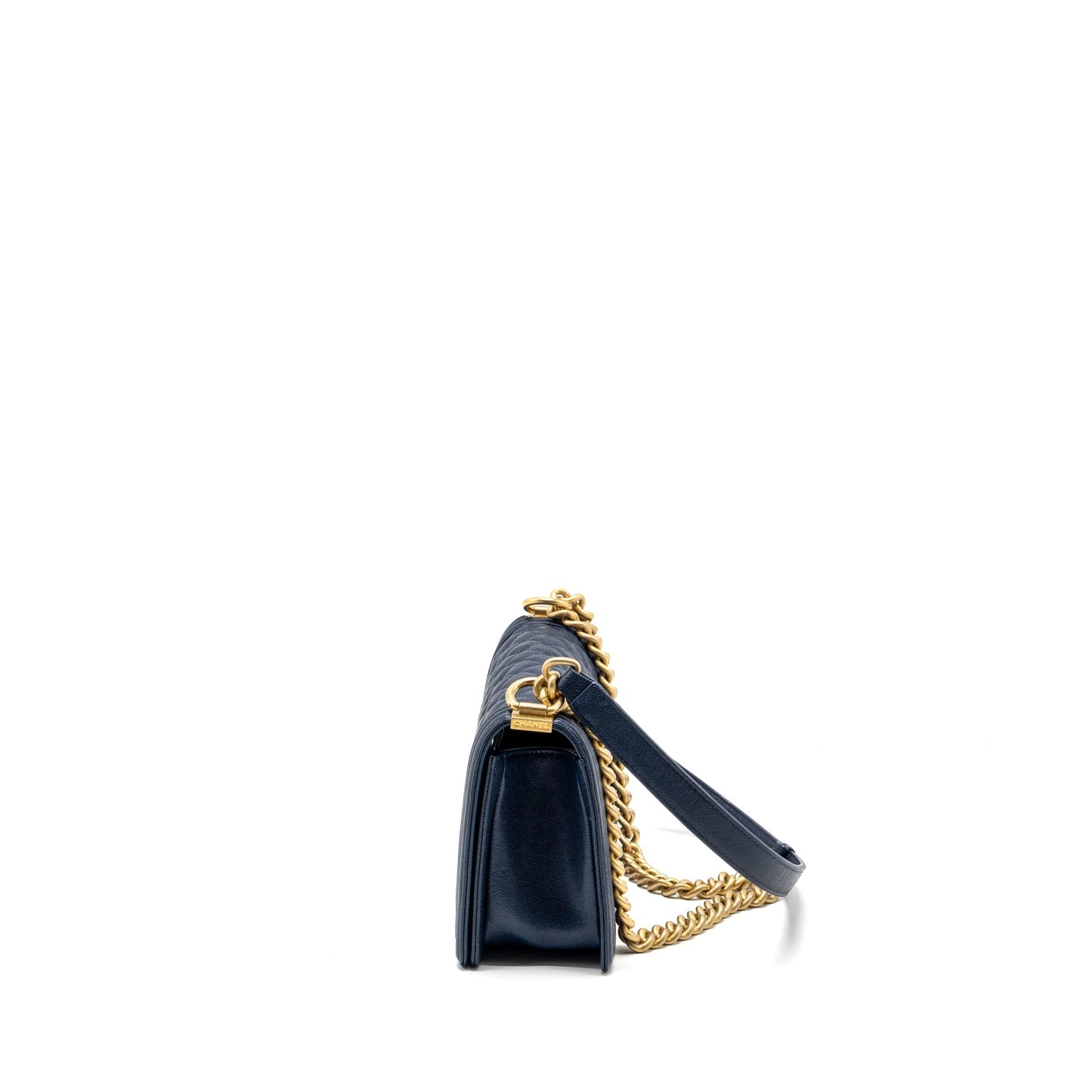 Chanel Medium boy bag caviar navy