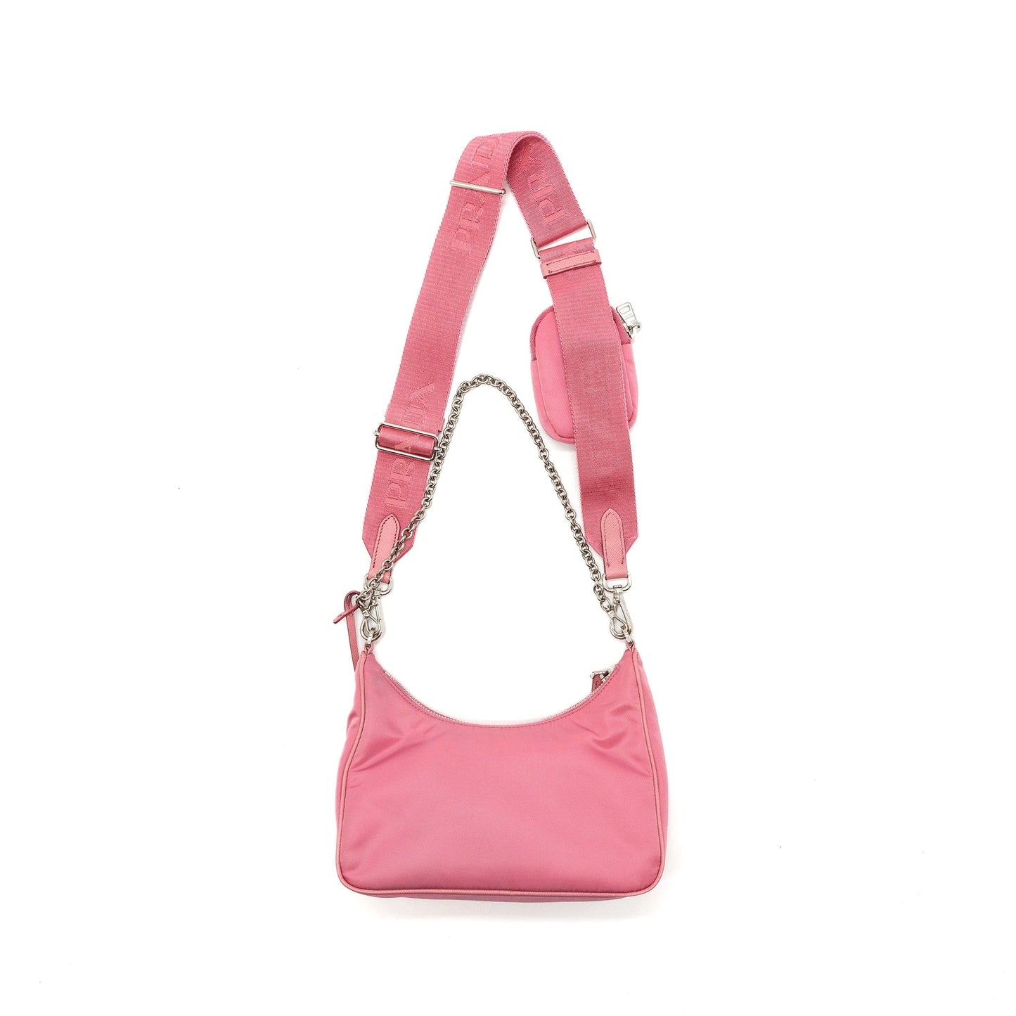 Prada re-edition 2005 nylon/ leather pink