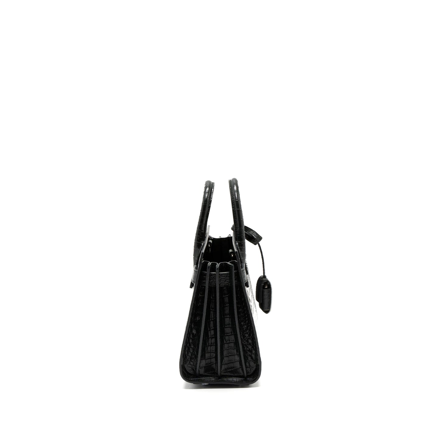 Saint laurent Sac De Jour Nano Crocodile-Embossed calfskin dark green