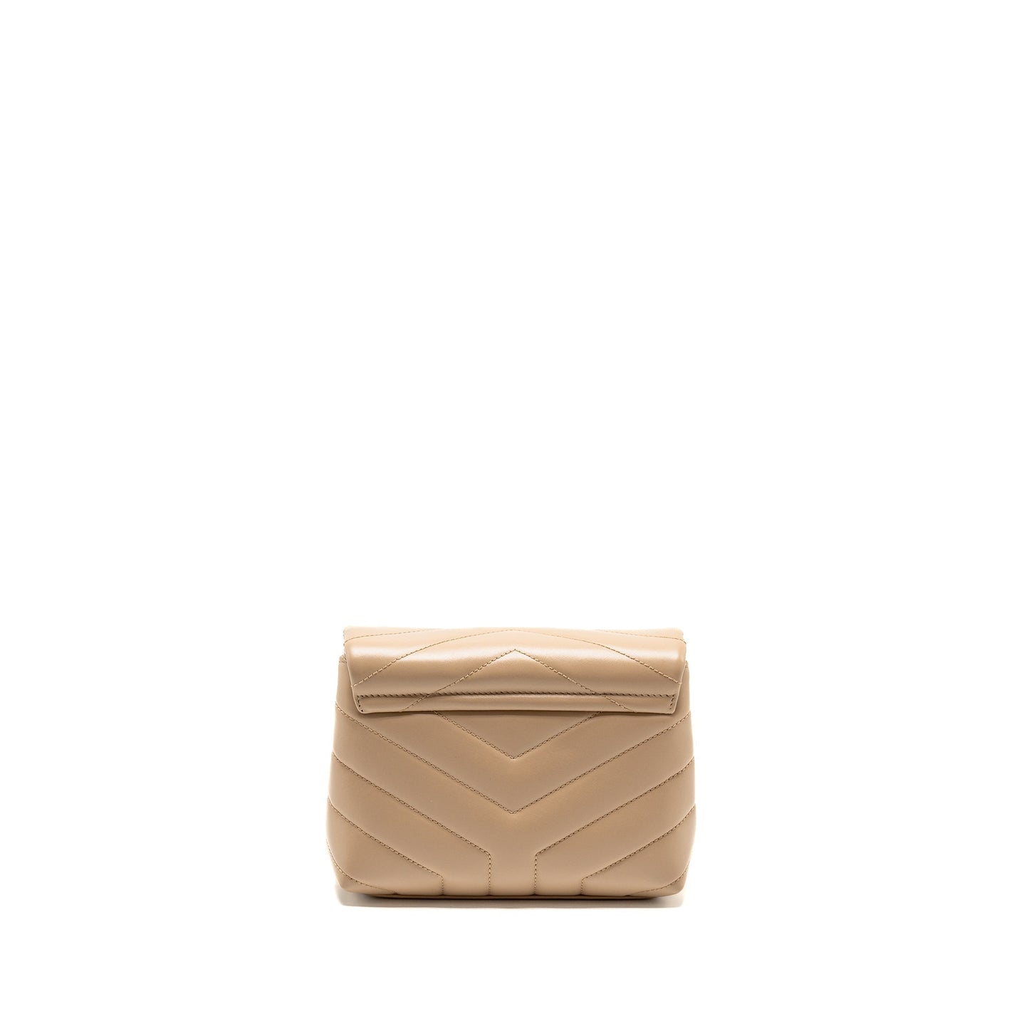 Saint Laurent/ Mini Toy Loulou Strap Purse Calfskin Dark Beige