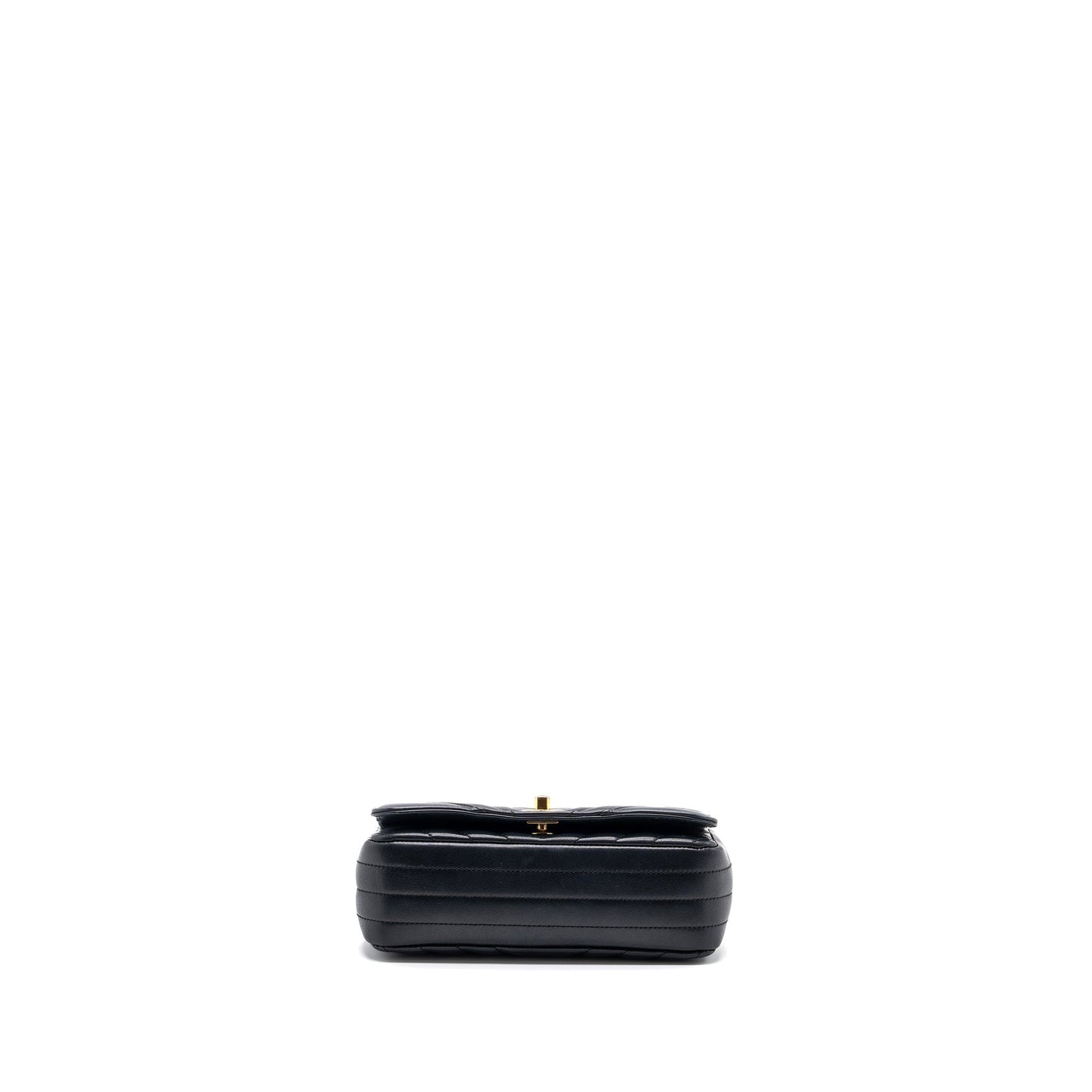 Chanel Chevron Flap Bag Calfskin Black